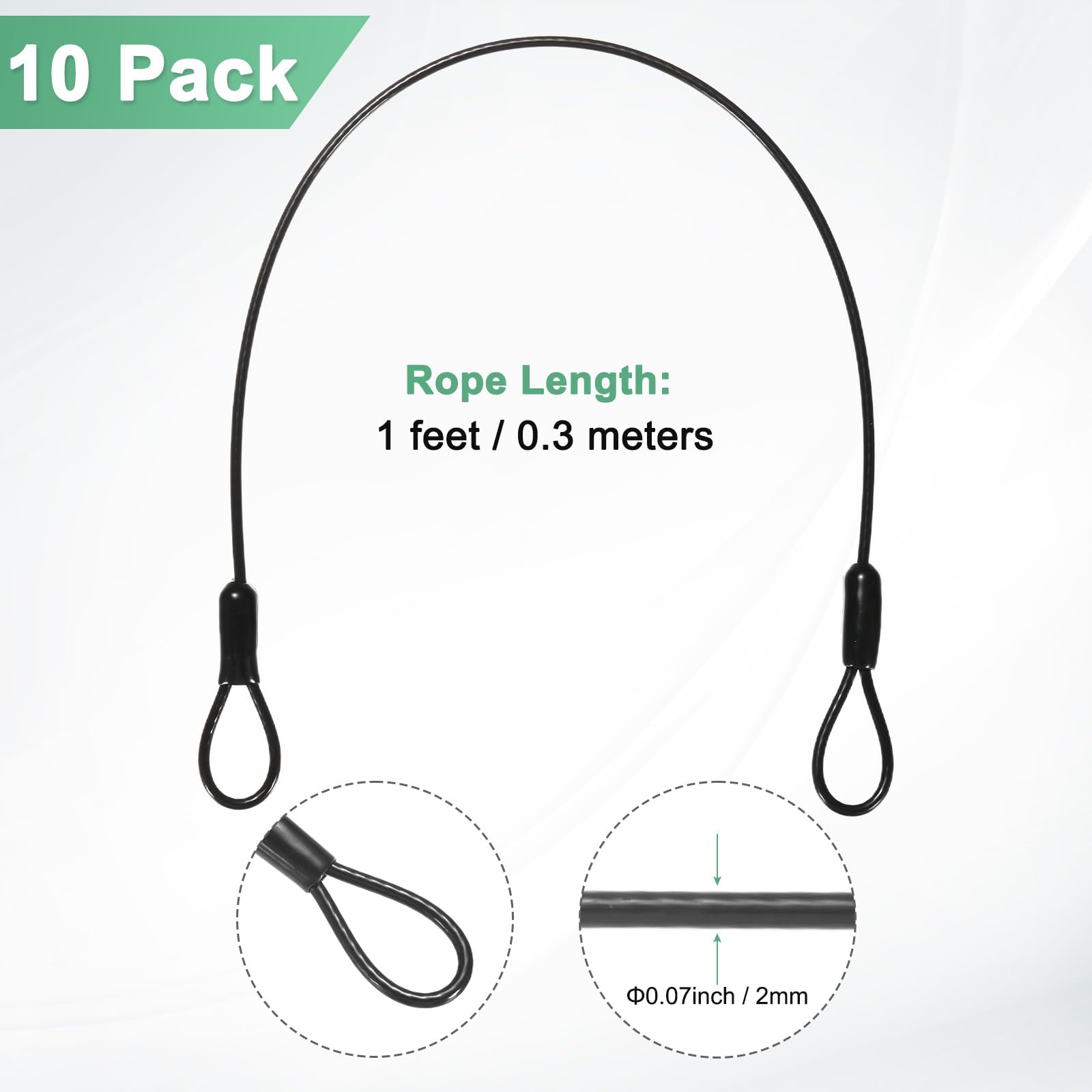 M METERXITY 10-Pack Security Cable Lock - Image 3