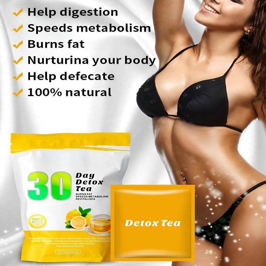 Té De Frutas Desintoxicante, Adelgazante Y Quemagrasas Con Sabor A Limón For 30 Días De Pérdida De Peso - 3 G X 30 Bolsitas(3PCS)