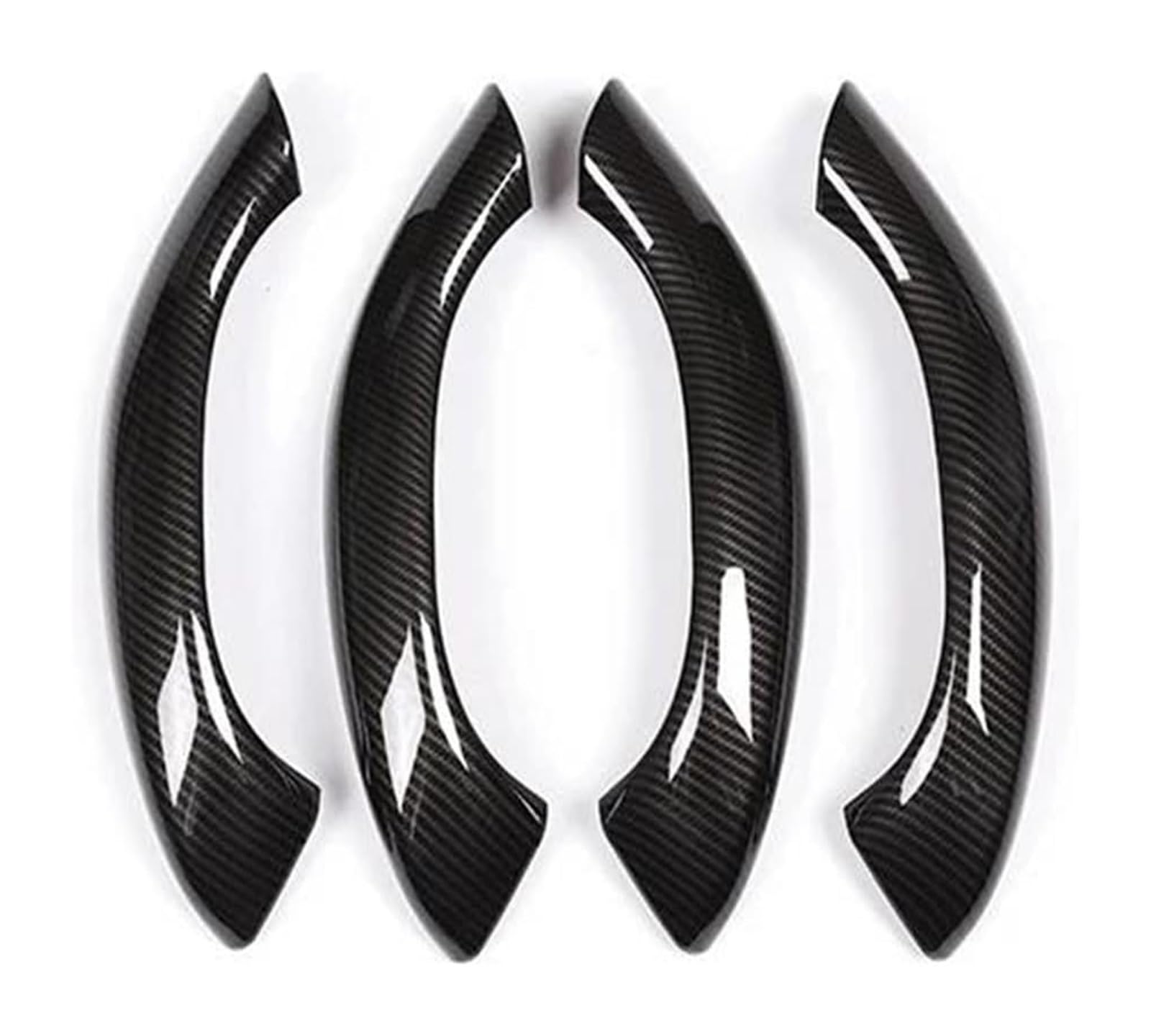 TYTYASS Inner Door Handle for BMW X1 F48 2016 2017 2018 for X2 F47 Carbon Fiber ABS Car Inner Door Handle Trim 4 Pcs