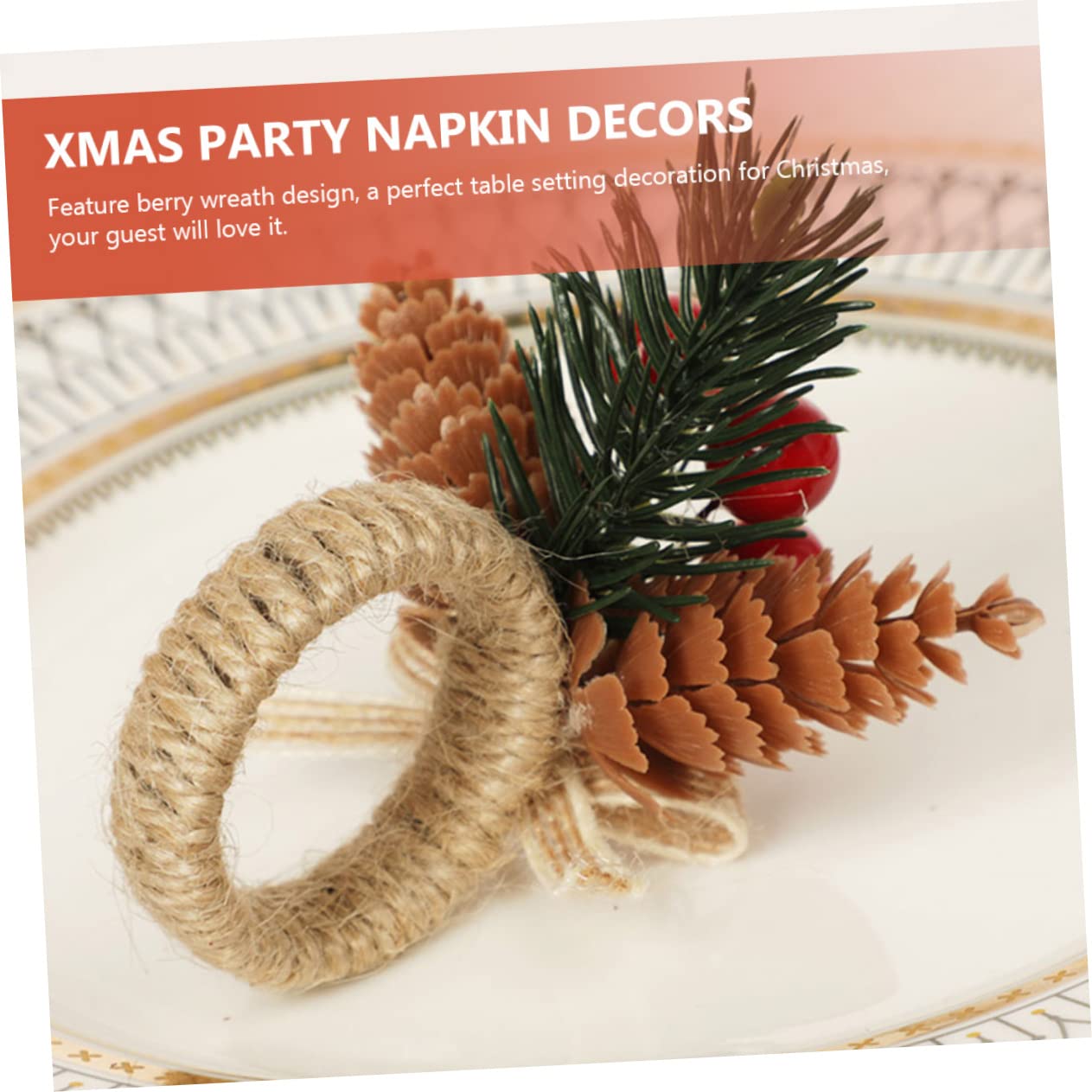 Alipis 18stücke Weihnachtsserviettenringe Mit Und Beeren Festliche Tischdekoration Für Partys Hochzeiten Und Besondere Anlässe Serviettenhalter Aus Hochwertigem Material Für Zuhause
