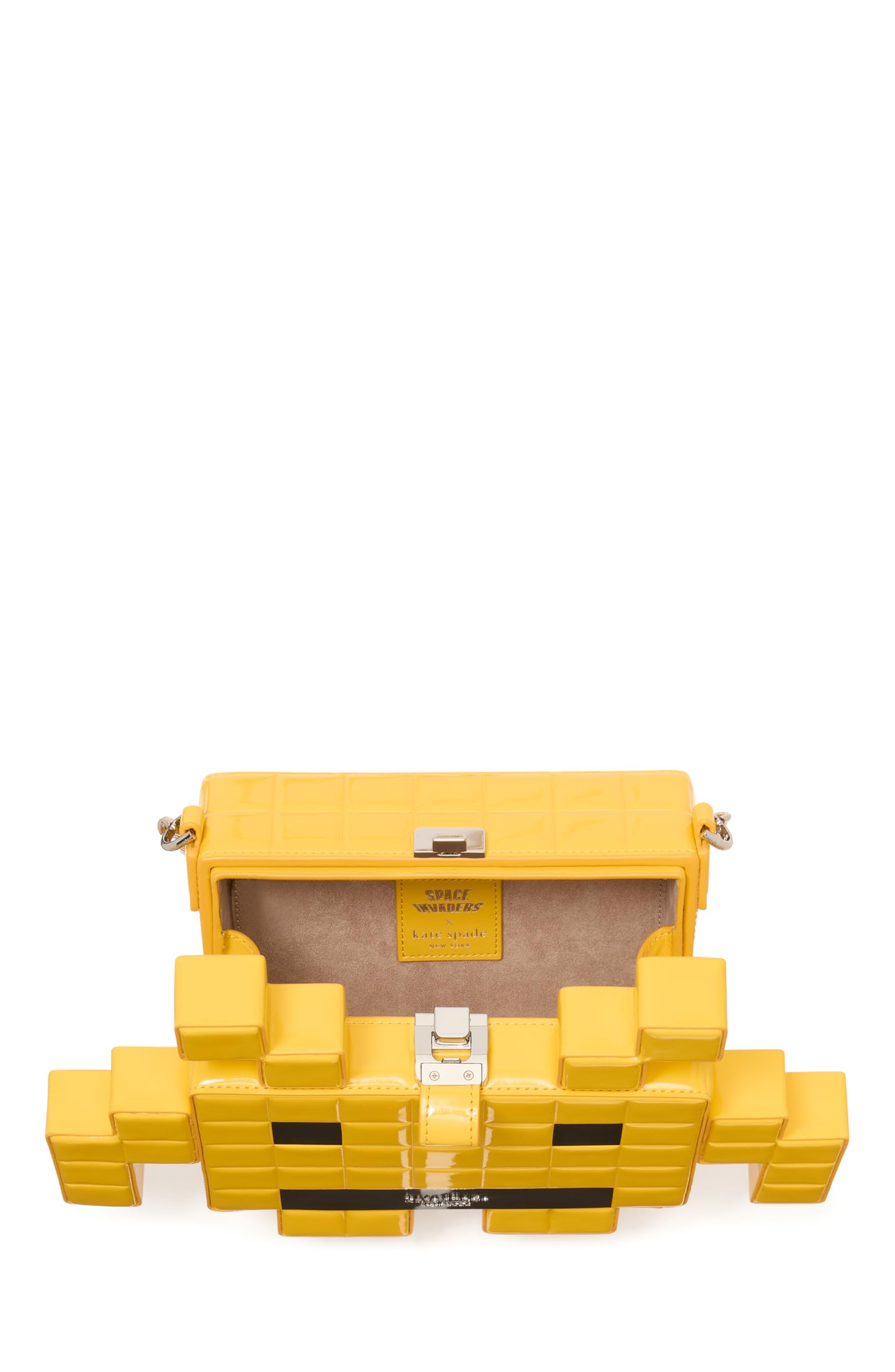 kate spade new york Space Invaders X Patent Leather 3D Alien Crossbody Bag, Yellow Multi