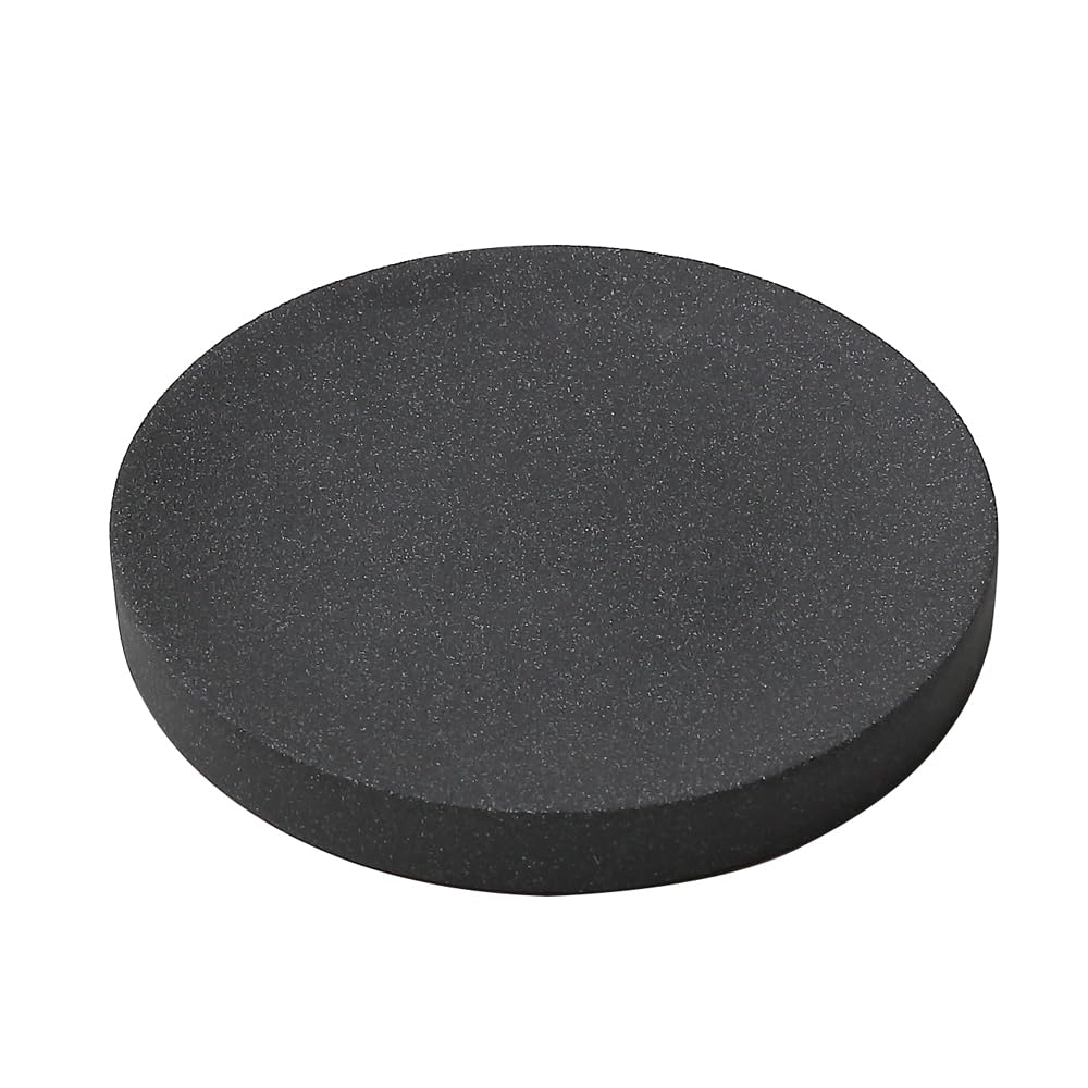 ideaco (イデアコ) 石調 トレイ 直径 13.5 ✕ 高さ 1.5cm AMENITY TRAY M stone sand black アメニティ トレイ M ストーンサンドブラック