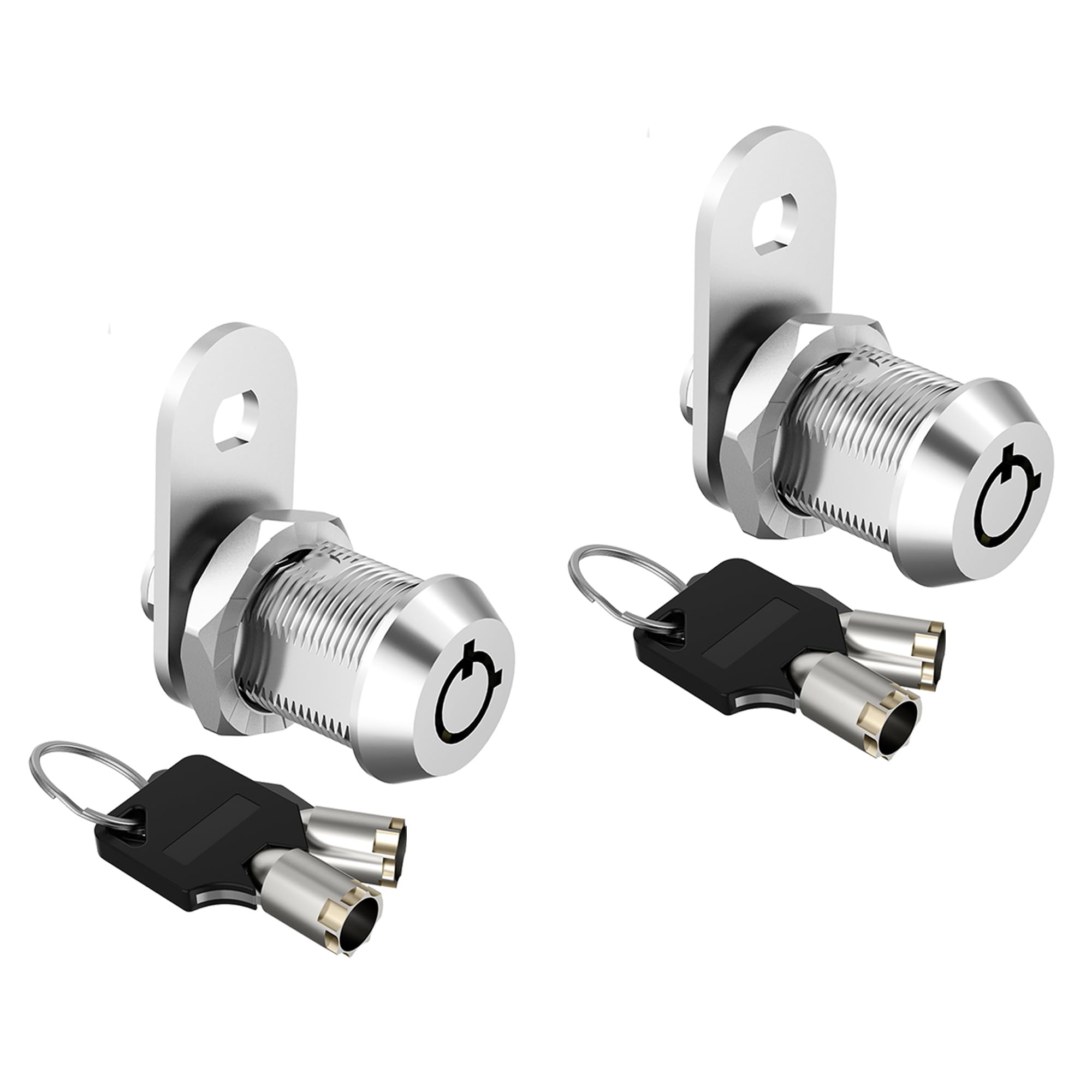 2 Pack Cabinet Locks with Keys, 5/8" Tubular Cam Locks keyed Alike, RV Lock for Storage Door Cabinets Drawer Mail Box Tool Box Lock, Zinc Alloy