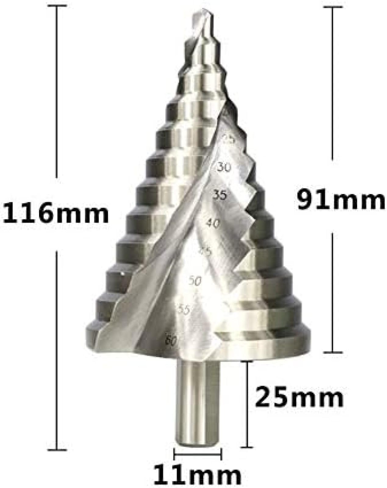 Wiertło Stopniowe, Wiertła Do Metalu, Wiertło Stopniowe Z Węglików Spiekanych HSS 4-32 Mm 6-60 Mm Wiertło Stopniowe Rowek Spiralny Wiertło Pagoda Trójkątny Uchwyt Dłuto Wiertarka Stożkowa Stopniow