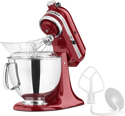 Miniatura 3 de KitchenAid KSM150PSAC Artisan Series - Batidora de pie con capacidad de 5 cuartos o 47 litros incluye escudo vertedor