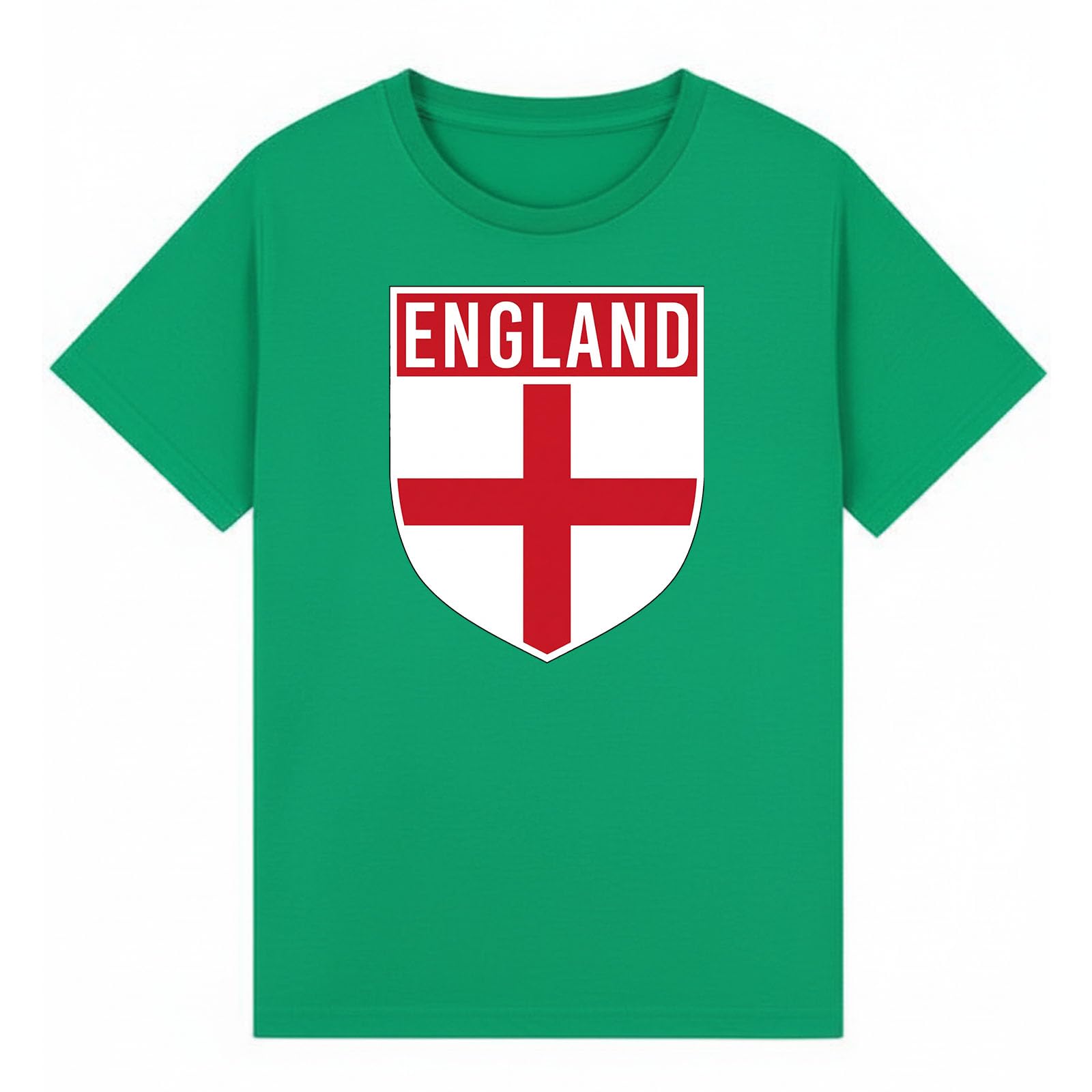 England Soccer Sports Football Boys Kids Graphic Number T-Shirt Novelty Retro Fan Tee USA Mexico Canada Host Nations Supporters Top Kelly Green 3-4Y