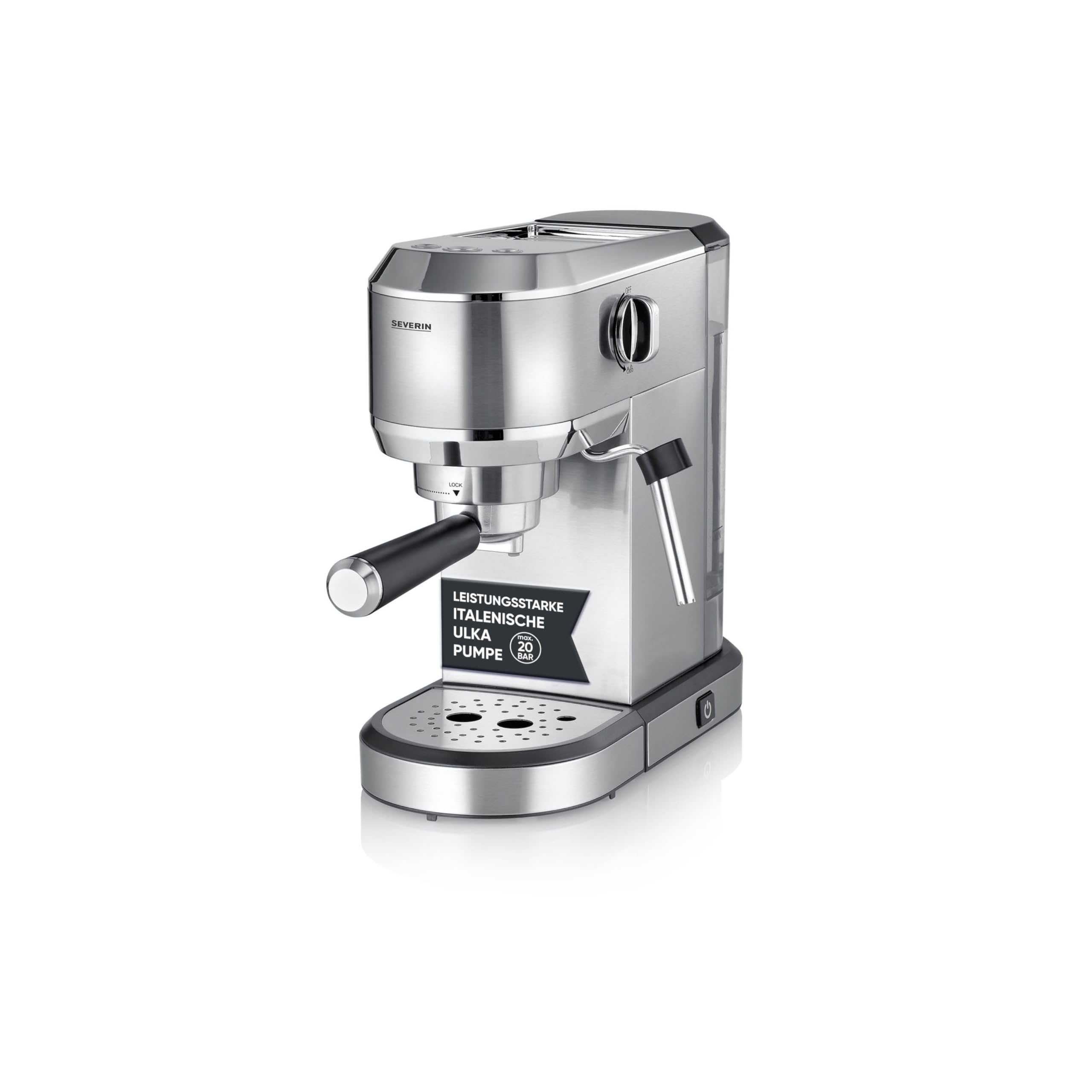 Severin Kaffeemaschine, Kaffeeautomat mit Glaskanne, Durchbrühdeckel und Tropfstopp, Schwenkfilter, Abschaltautomatik, integriertes Kabelfach 1,25 L Füllmenge, 1000 Watt, dark inox, KA 9340