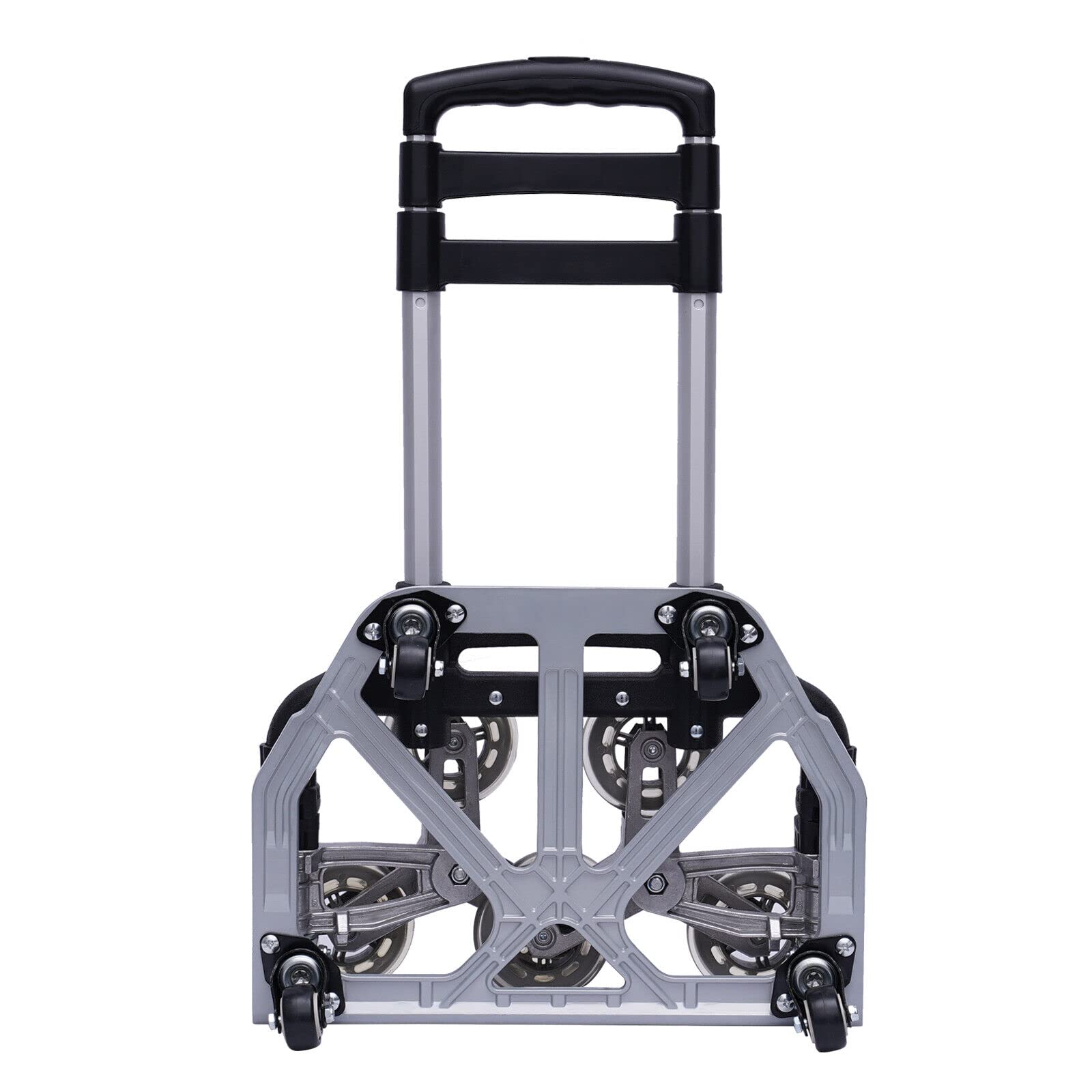 SHZICMY Aluminiowy wózek transportowy, składany, 6 kół, wózek transportowy, wózek schodowy, wózek transportowy do układania w stos, wózek transportowy do 165 lbs