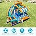 BOUNTECH Inflatable Water Slide, Kids Water Bounce House Jump Castle with Blower, Toy Market, Football Goal, Basketball Hoop, Blow up Water Slide Inflatables for Big Kids Outdoor Backyard Gifts