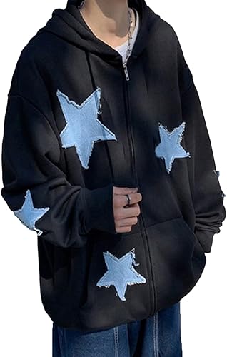 Miniatura 3 de Sunwittafy Sudadera estética con capucha y cremallera para mujer, de manga larga Y2K, de gran tamaño, chaqueta de moda, ropa de calle vintage