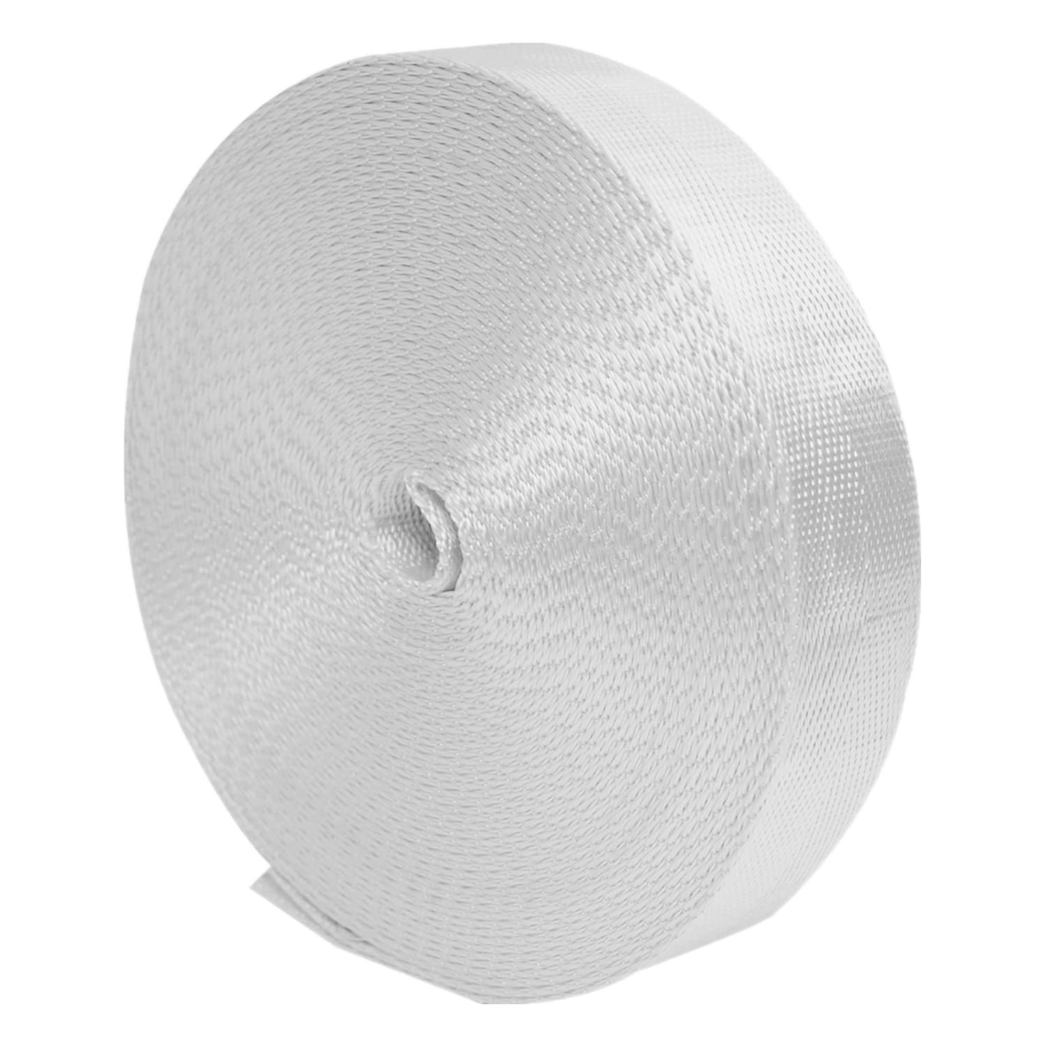 FGJsfhrDTU Webbing, Nylon 38mm Multicolor 5-50 Yards(White,5 yard)