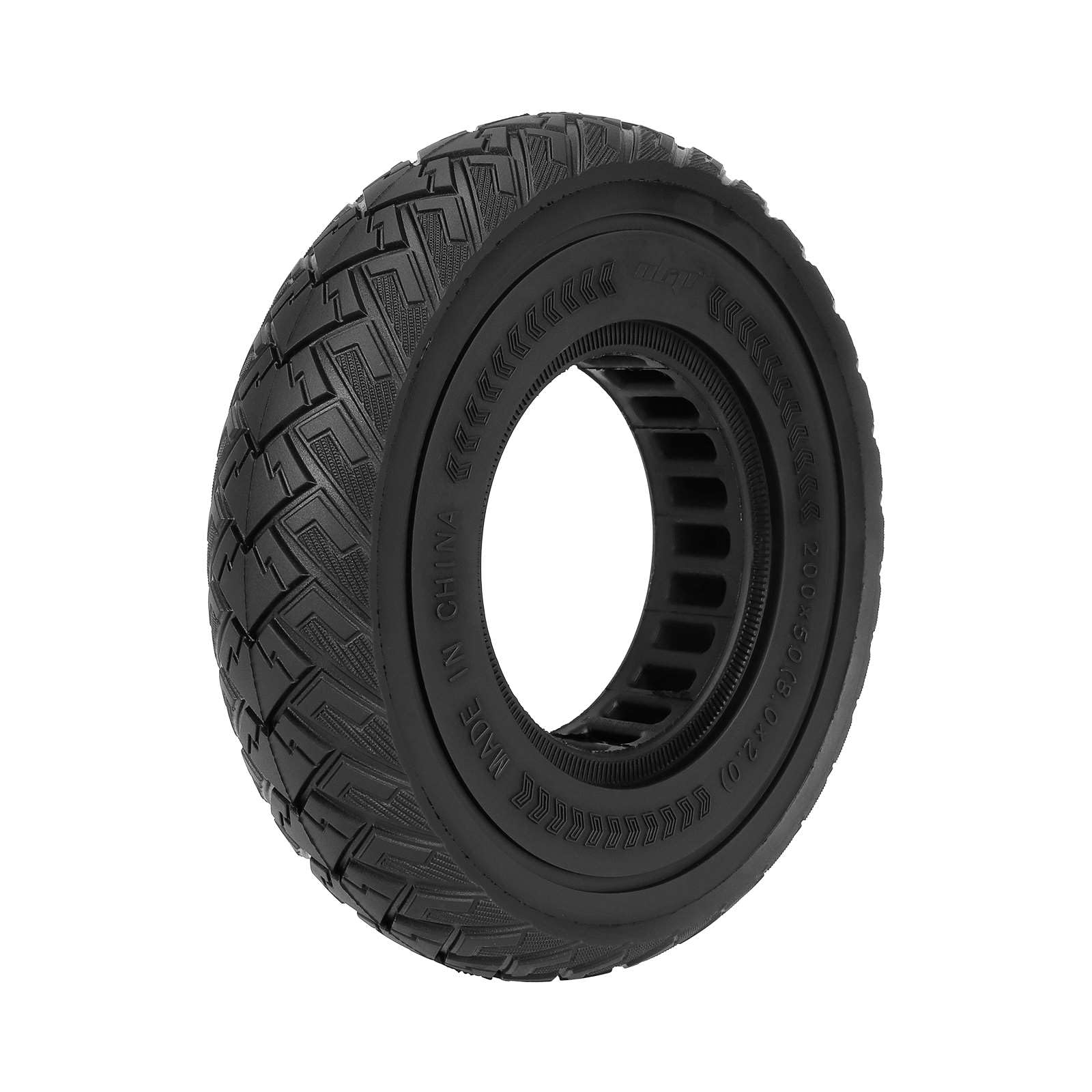 Pneumatici in gomma piena, 200 x 50 cm, per Dualtron Speedway Mini 4 Pro/SpeedTrott GX12, ammortizzatori a prova di esplosione, 8 pollici, 8,0 x 2,0 (nero, 1 pezzo)