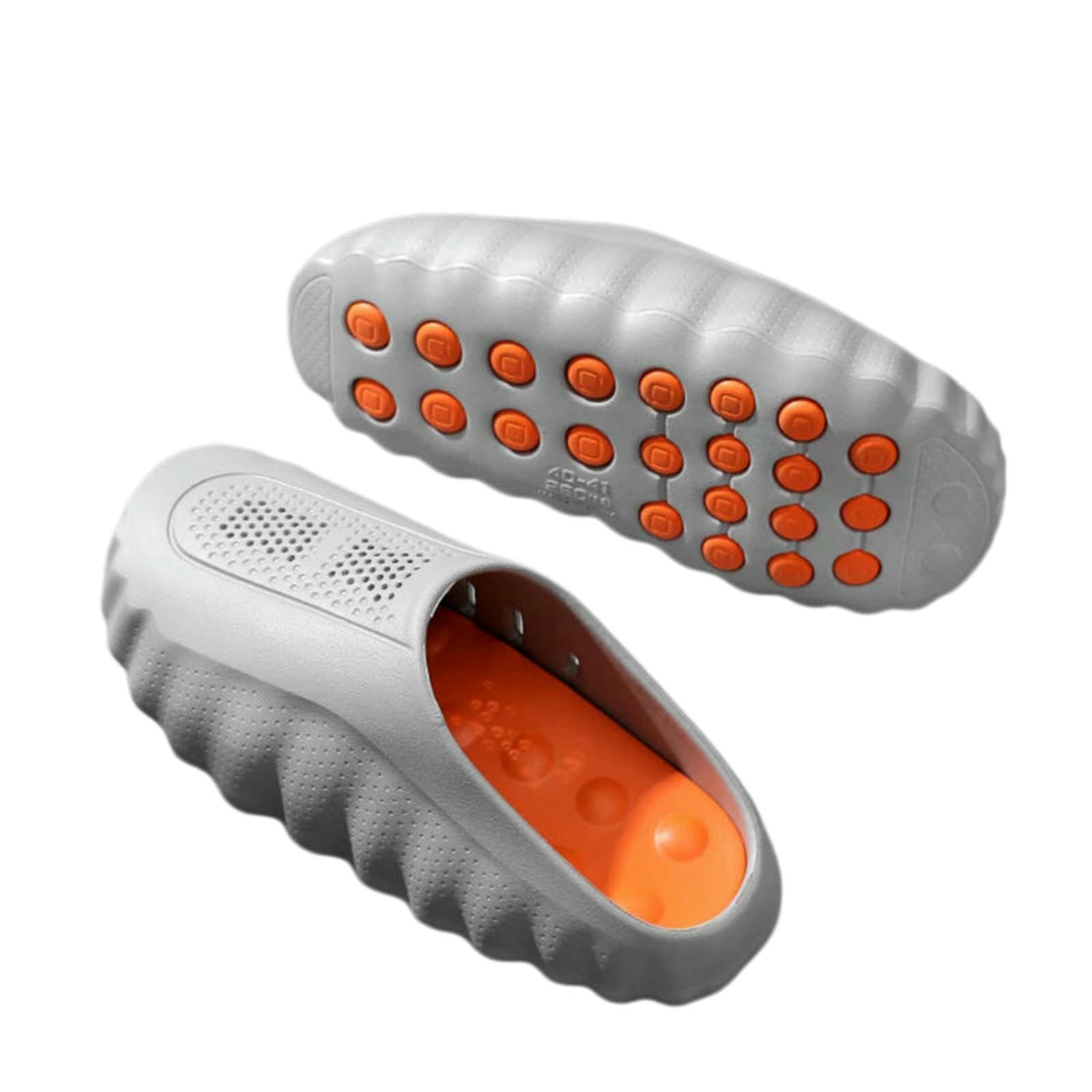 WANGSHUO Sommer Hausschuhe Unisex Hohle Massage Clogs, Atmungsaktive rutschfeste Eva Rutschen, Dusche Garten Strand Indoor Outdoor Casual Pantoffeln Für Männer Frauen-white-42-43