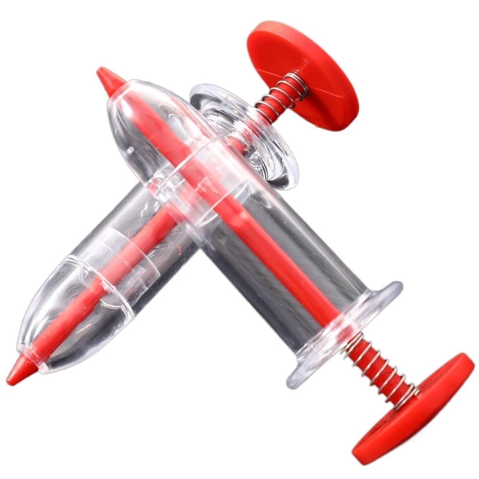 AVIMYA Sembradora de jeringa de 1/2 piezas Mini dispensador de siembra de semillas Jardín Sembrado de precisión Fertilización Plantador manual Herramienta de jardinería de flores (Color: marrón,