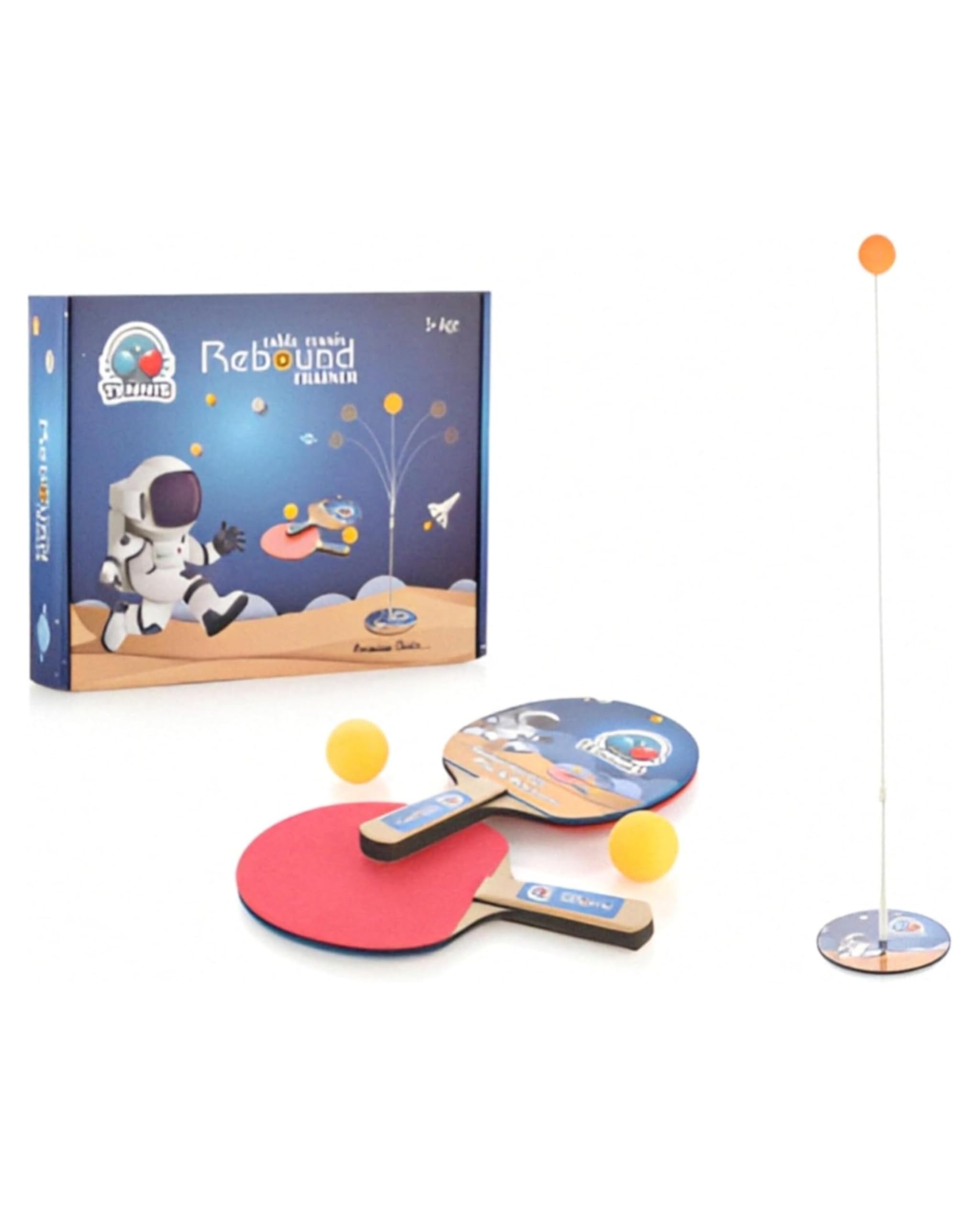 Table Tennis Trainer Toys for Kids & Adults | Rebound Rackets and Balls Base Training Practice Set | Outdoor Indoor Games for Boys & Girls.-image-47