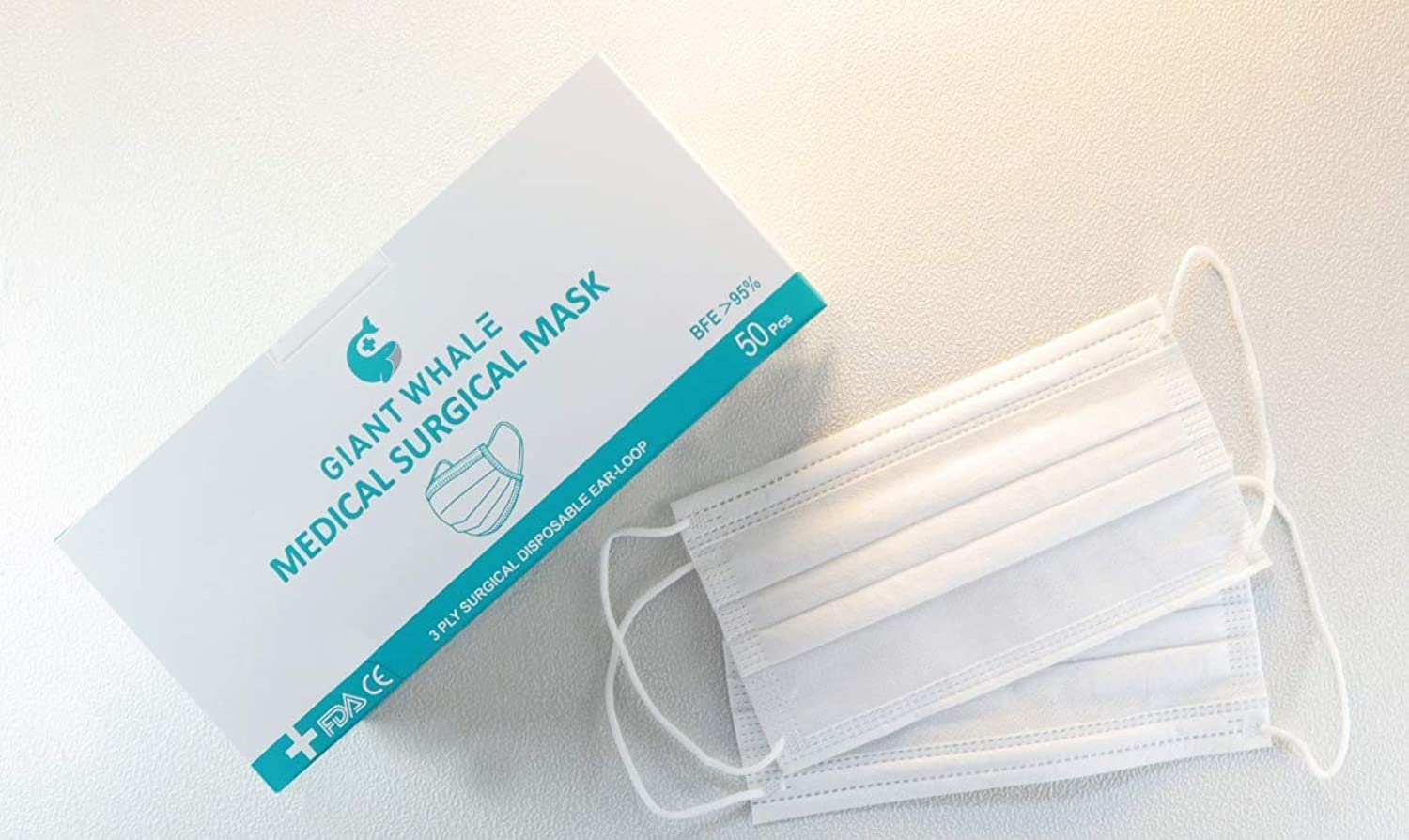 50PCS Disposable Mask 95% Filtration 3-Layer Earloop Face Masks Anti-fog Haze Dust-proof Face Masks for Pollen PM2.5 Running Outdoor Activities