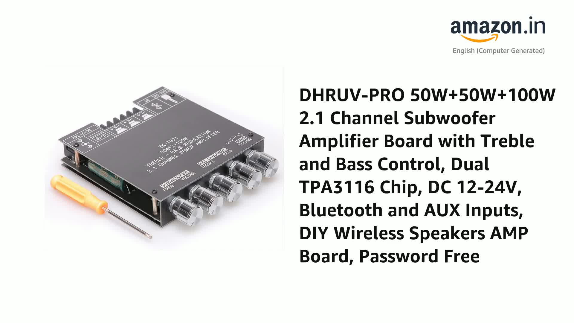 DHRUVPRO wuzhi og TPA3116D2 ZK-TB 21 Subwoofer Amplifier Board