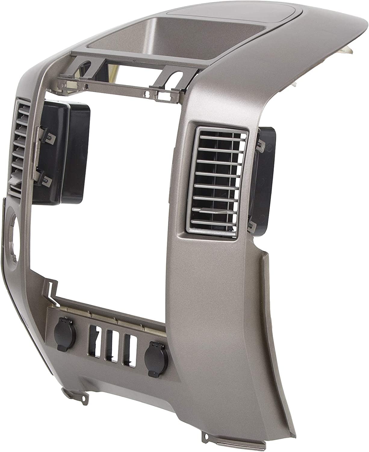 KUAFU Center Dash Audio A/C Instrument Panel Bezel Cover Lid Compatible with Nissan 2004-2006 Titan XE SE Armada SE Replace for 682578S802 - Gray