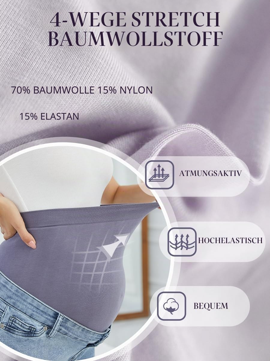 OVRUNS Umstandsjeans mit weitem Bein, Denim, Umstandshose, dehnbar über dem Bauch, Schwangerschaftshose für Damen