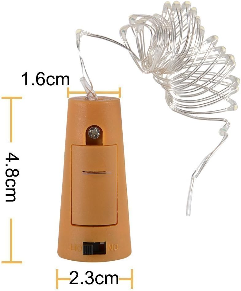 10 Pack 15 LED Wine Bottle Cork Lights, Fairy Mini String Lights Copper Wire, Battery Operated Starry Lights for DIY, Christmas, Halloween, Wedding, Party, Indoor&Outdoor (10 Pack, Warm White)