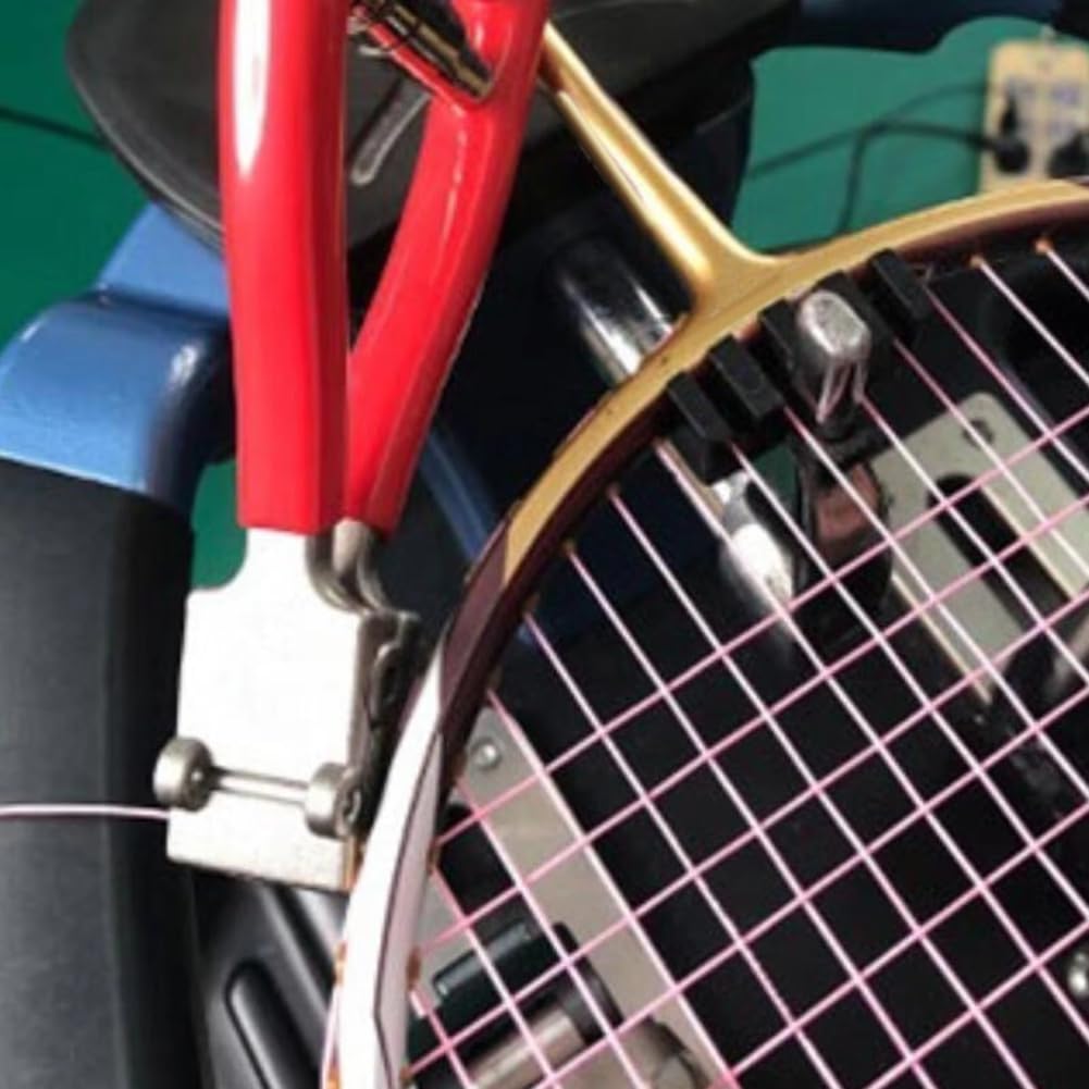 Clip di filettatura per racchetta da tennis e badminton, manico antiscivolo, molla ad alta pressione, rosso