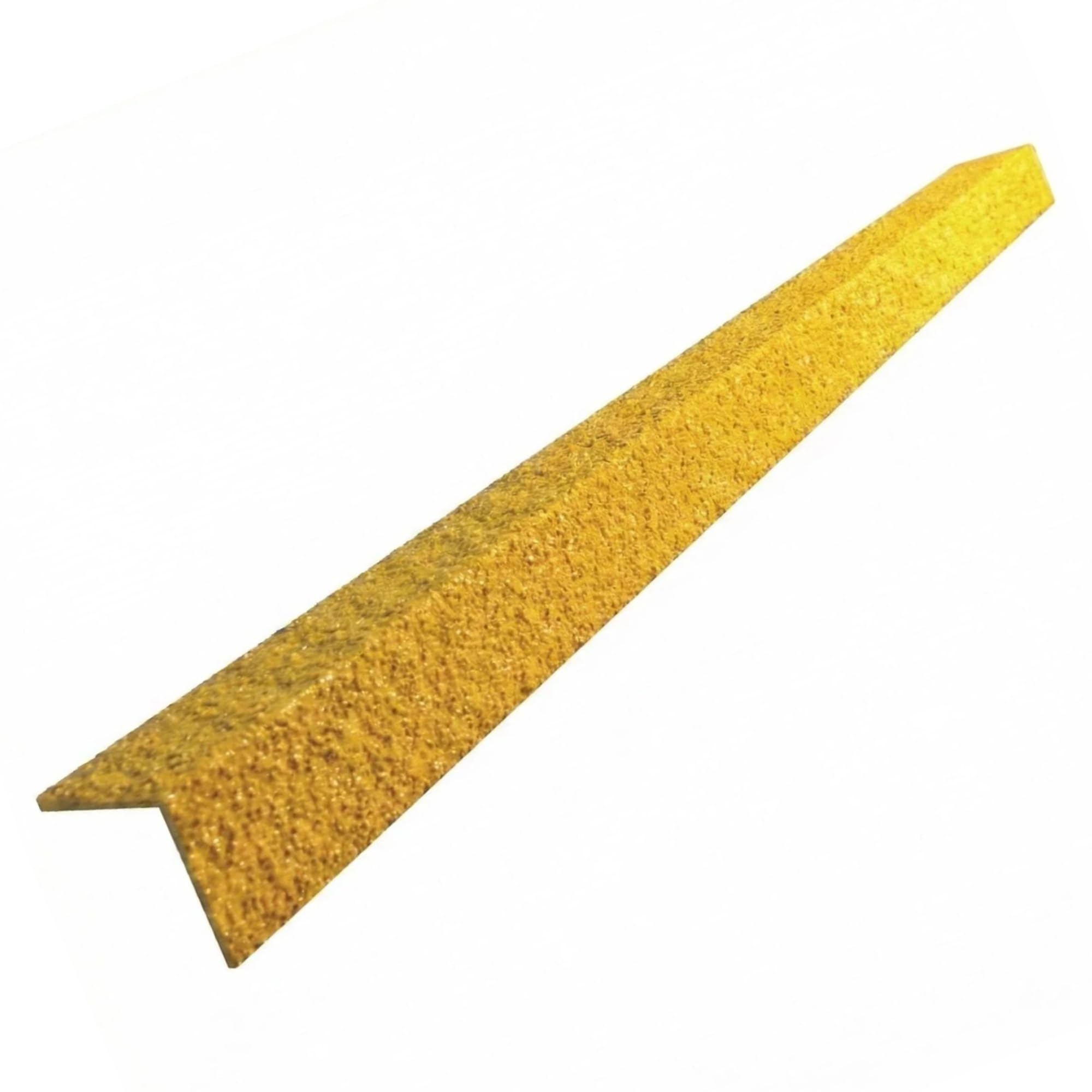 GreenTec Heavy Duty GRP Anti-Slip Stair Nosing 55mm x 55mm | Fibreglass Step Edge Trim for Timber, Concrete & Metal Stairs | Industrial Non-Slip Stair Tread Nosing (1, Yellow, 1200mm)