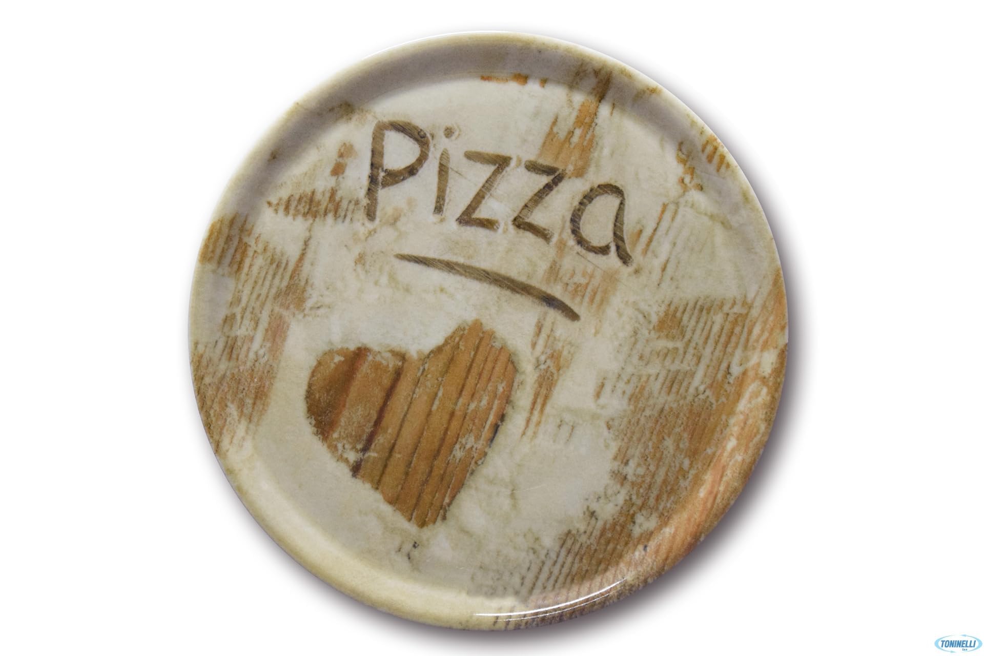 Saturnia 5629033 Piatto Pizza Heart In Porcellana Decorata, Cm 33