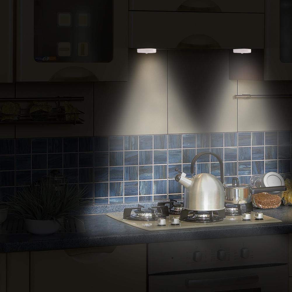 Czujnik ruchu, lampa ścienna nocna, zasilana bateriami, lampa ścienna, oświetlenie wewnętrzne na schody, do kuchni, łazienki, korytarza, 6 sztuk