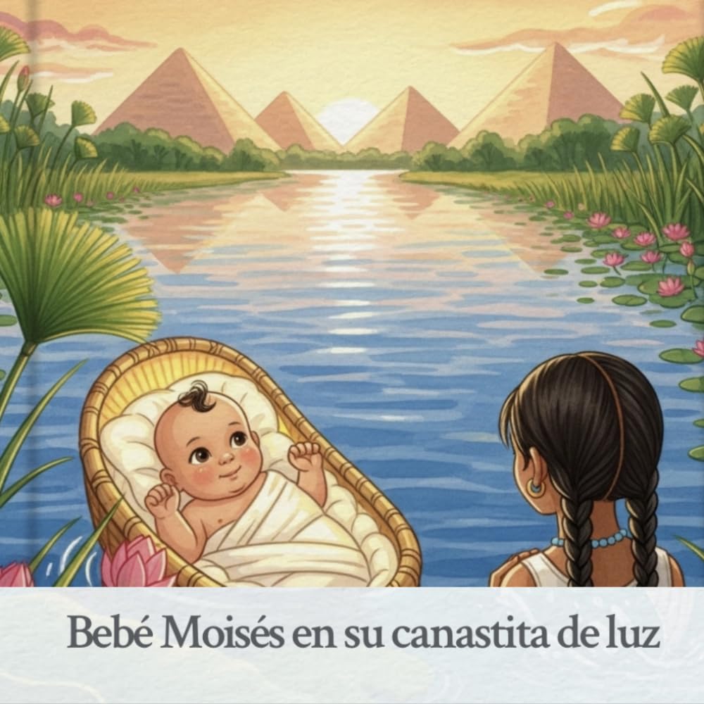 Bebé Moisés en su canastita de luz