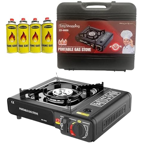 Portable Camping Gas Cooker with Carry Case Cover