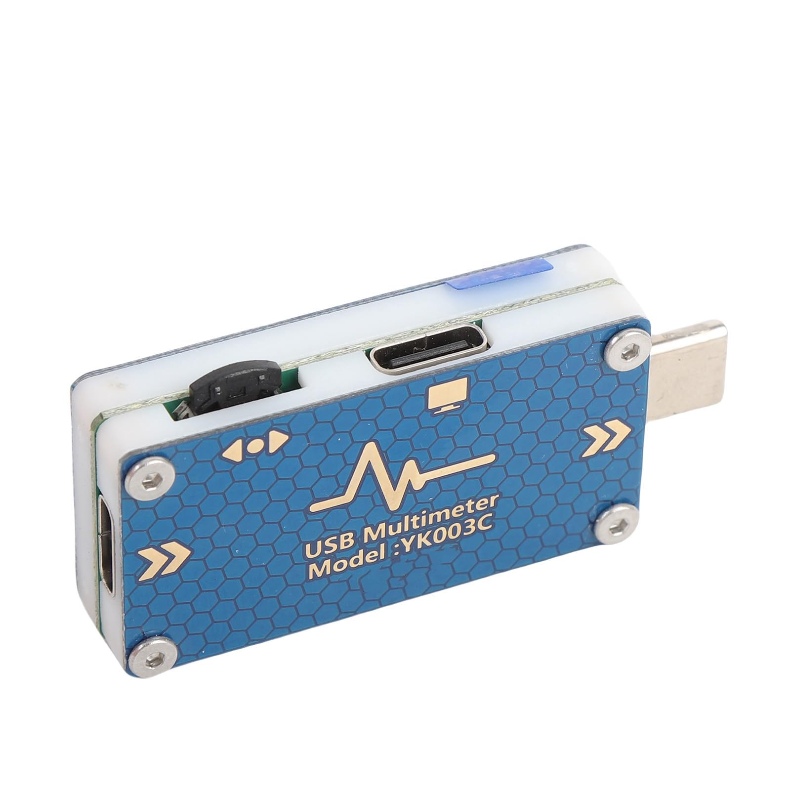 Demeras Probador de Voltaje Tipo C Multímetro Portátil USB C Compacto para Detección de Cables de Datos Aleación de Aluminio 1 Unidad