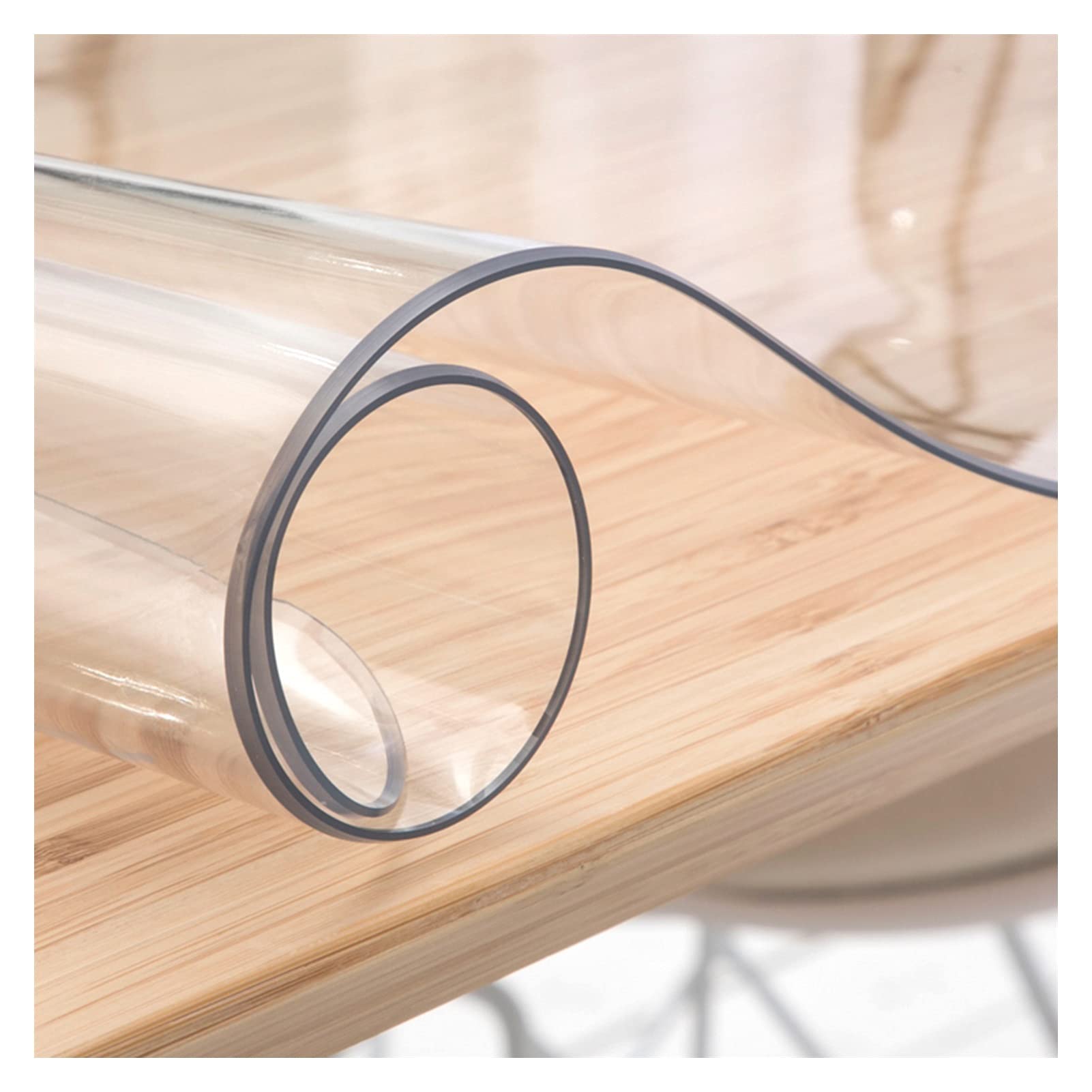 Clear Desk Mats, PVC Table Cover Mat，for Dining Table, Coffee Table, Dressing Table, Heat Insulation, Wear-resistant AWSAD (Color : Clear-1.5mm, Size : 85x140cm)