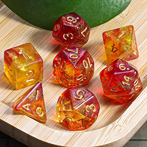 Image of CiaraQ 7pcs Polyhedral Dice Set for Dungeon and Dragons MTG Table Games