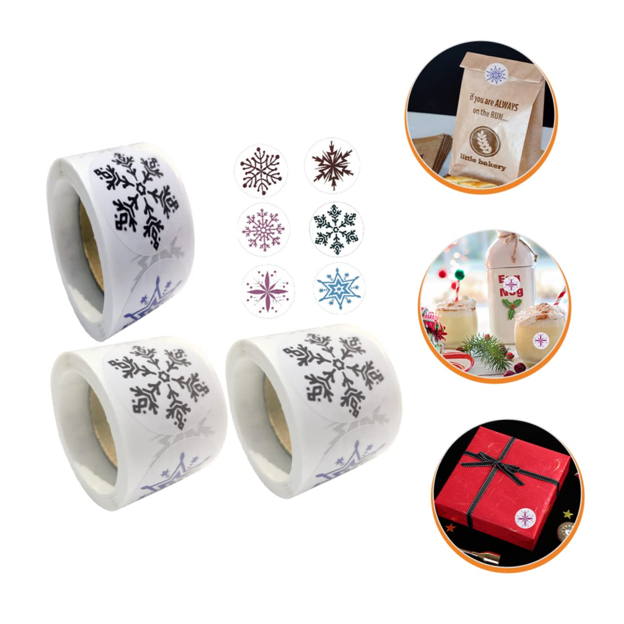 VILLCASE 15rotoli Adesivi Decorativi Natalizi Etichette Per e Piccole Attività Commerciali Per Confezionare e Personalizzare Regali
