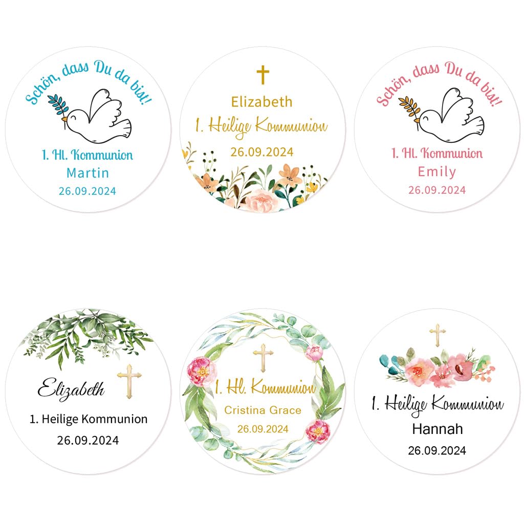 Happy Communion Gartenflagge – Doppelseitig Bedruckt Für Taufe & Kommunion