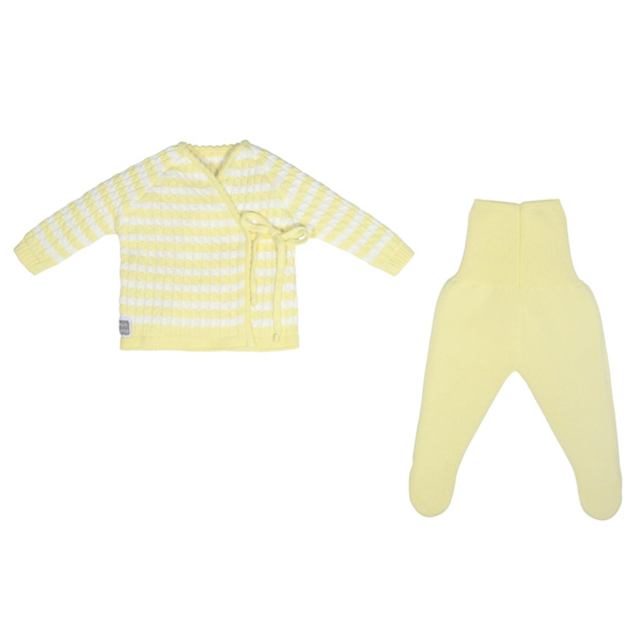 MINUTUS Conjunto Bebé Hugo, Primera Puesta, Ropa Recién Nacido, Jersey y Polaina 100% Algodón, 2 Piezas