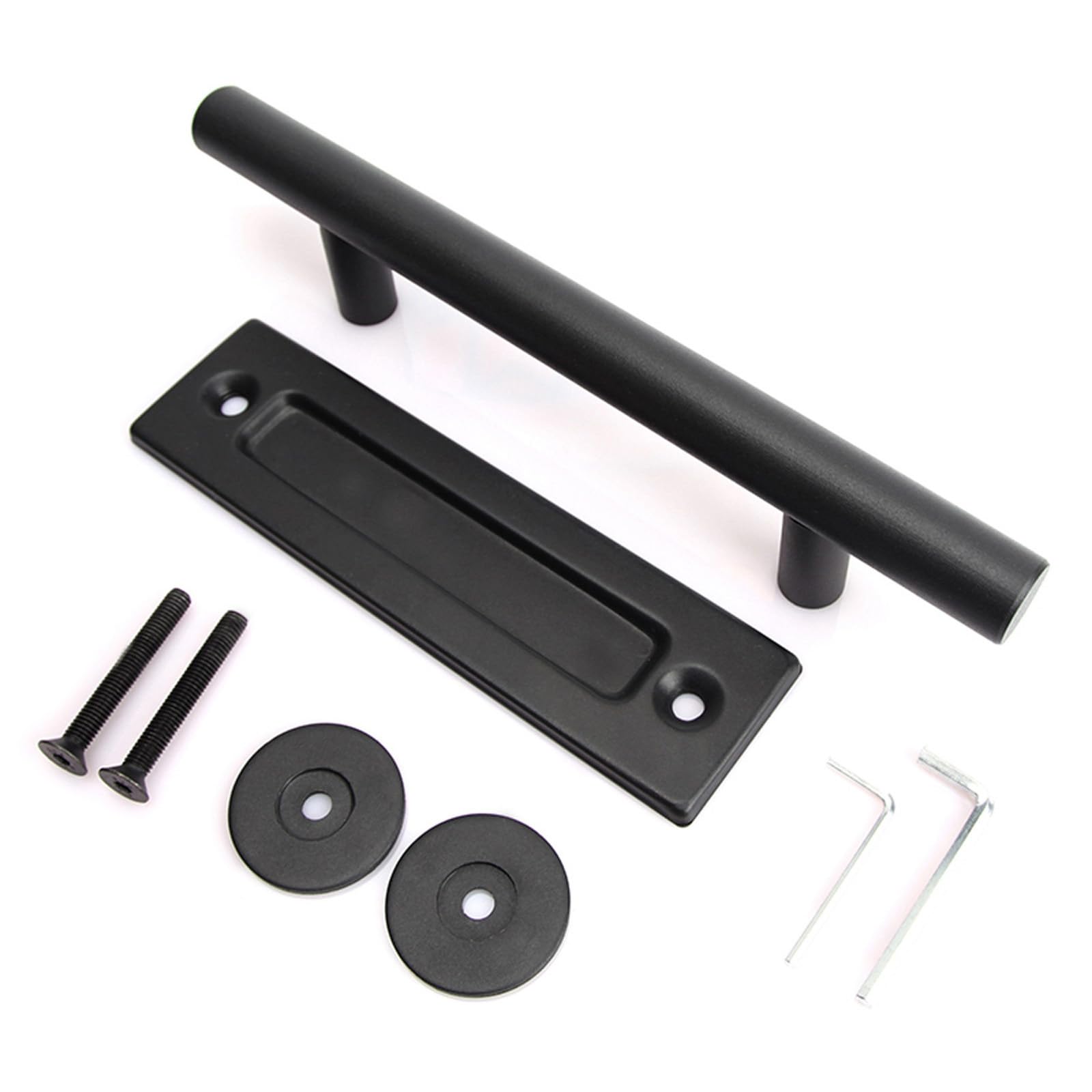 Nucelit Multicolor Shimmering Black Round Cabinet Handle Mild Steel Build Against Oxidation Finish Effortless Installation Multiple Scenario Use Round Barn Gate Handle Mild Steel