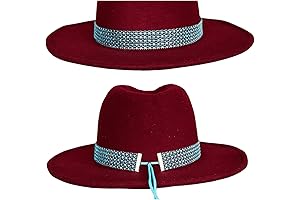 Rhinestone Fedora Hat Belt for Women - Light Turquoise