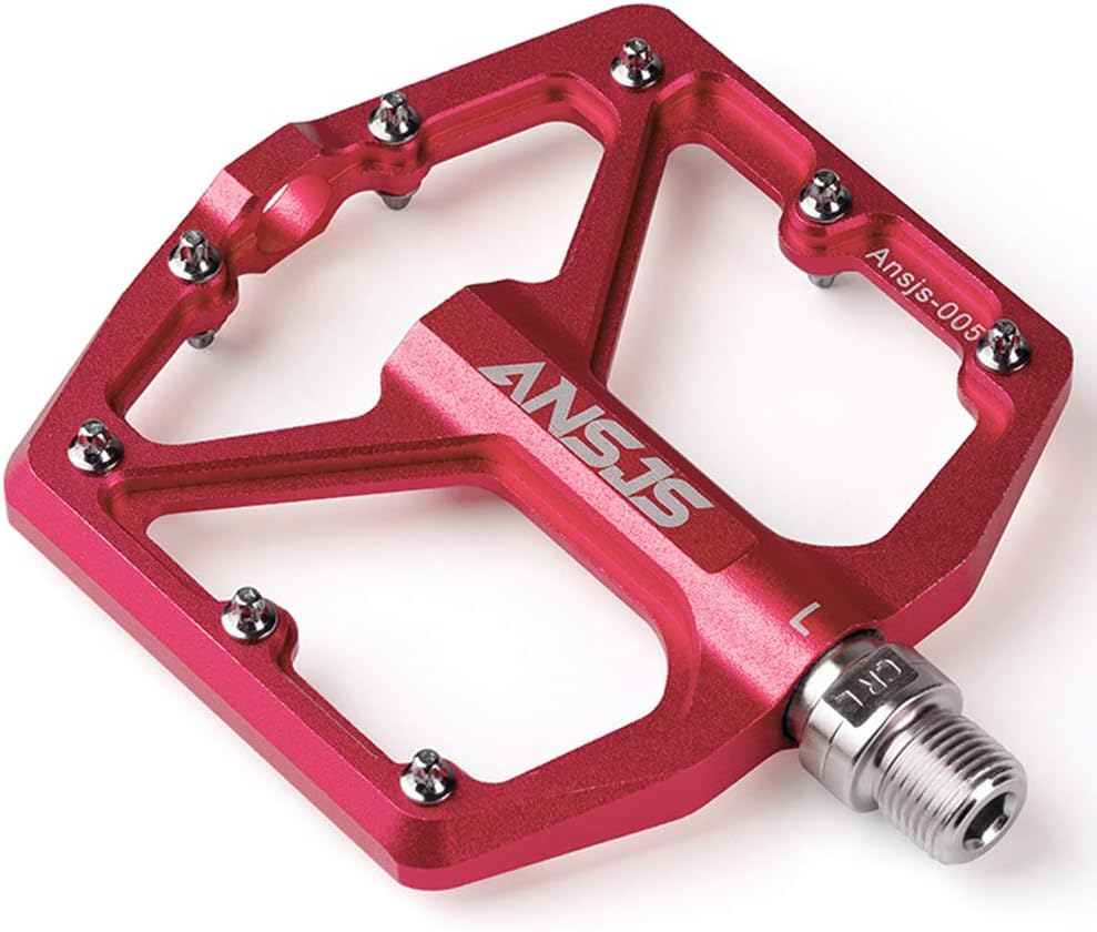 ANSJS Mountain Bike Pedals MTB Pedals Bicycle Flat Pedals Aluminum 9/16