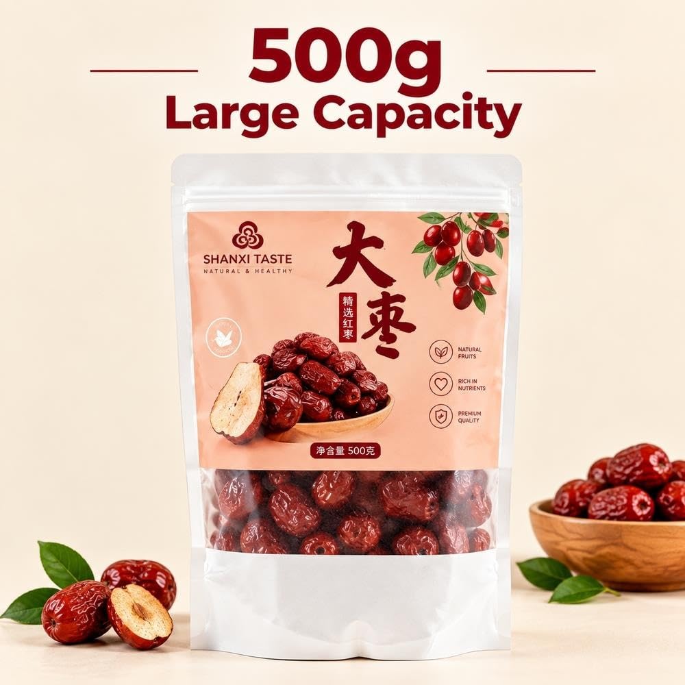 Dátiles rojos secos 500 g de azufaifo entero secado al sol
