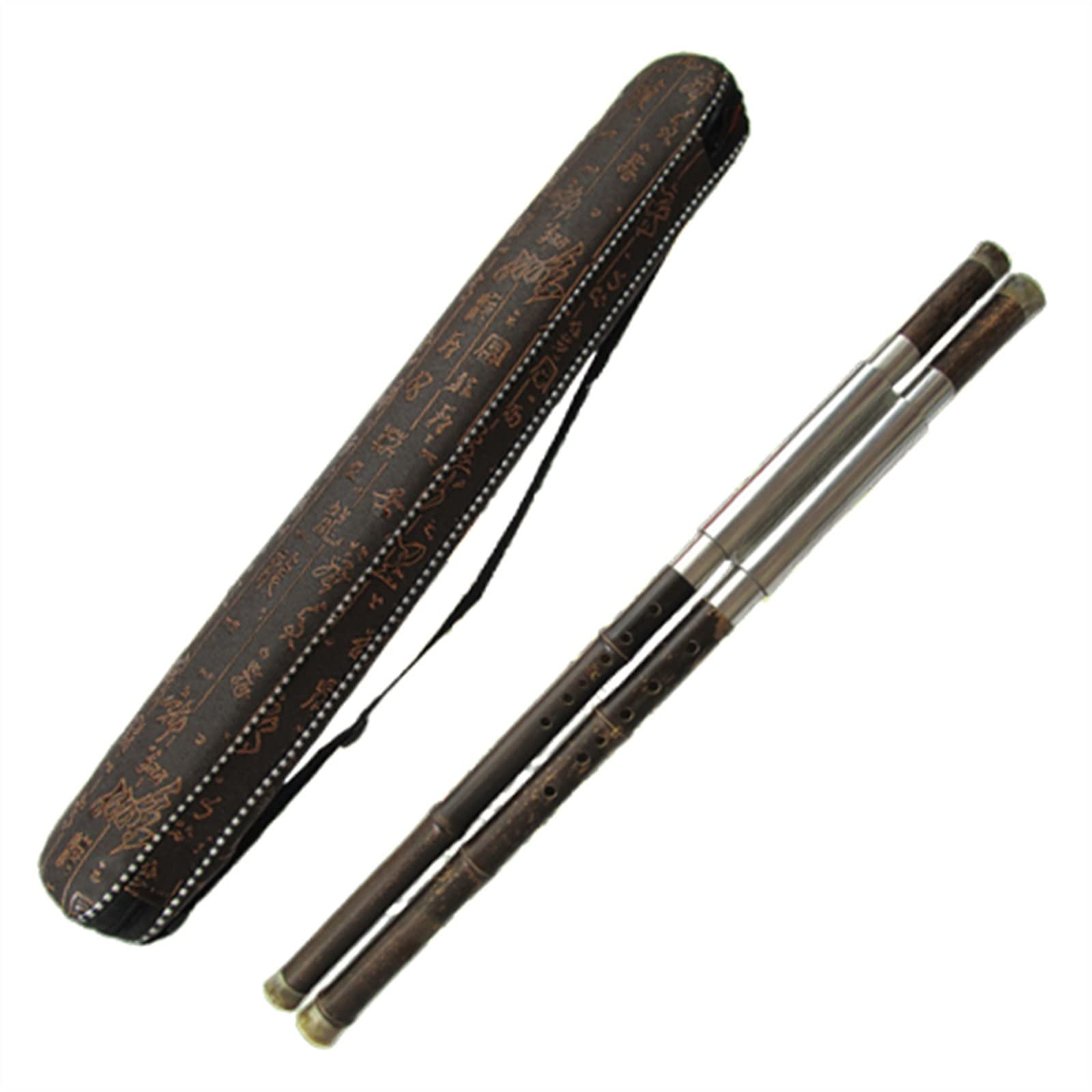 Professional Bamboo Flute Professional Double Tube Bamboo Flute F + B Flat Tone Or C + G Key Transverseal Flute With Case Bamboo Flute Musical Instruments (Color : C-G)