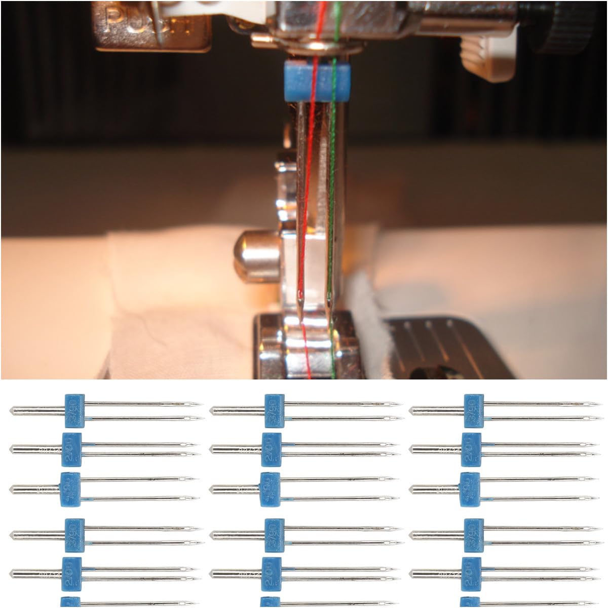 Twin 100 6  Aiguilles Doubles Extensibles 75 4 75 2, Pour Tissu