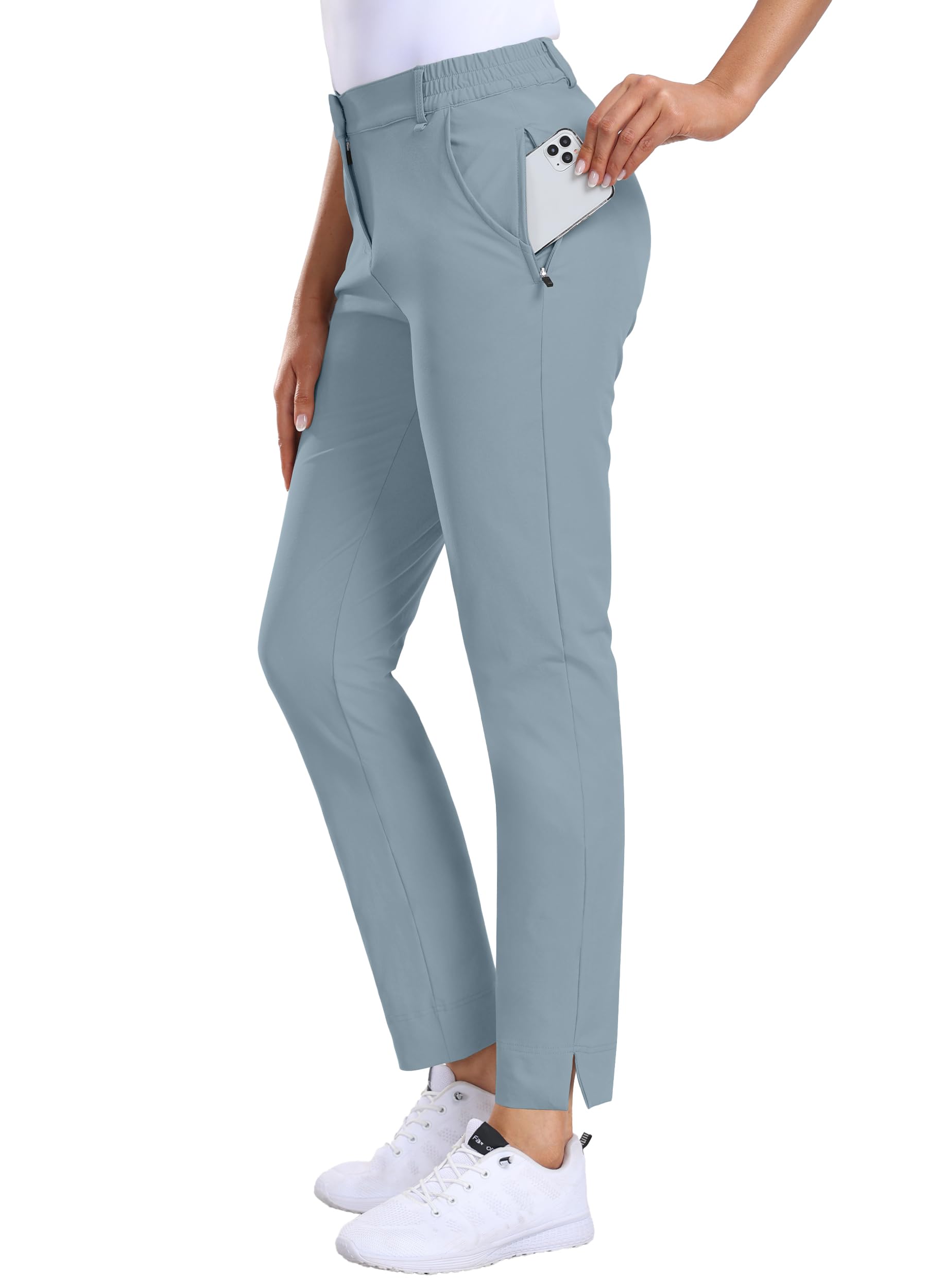 Photo 1 of Hiverlay Women's Golf Pants - Dusty Blue, Ankle Length