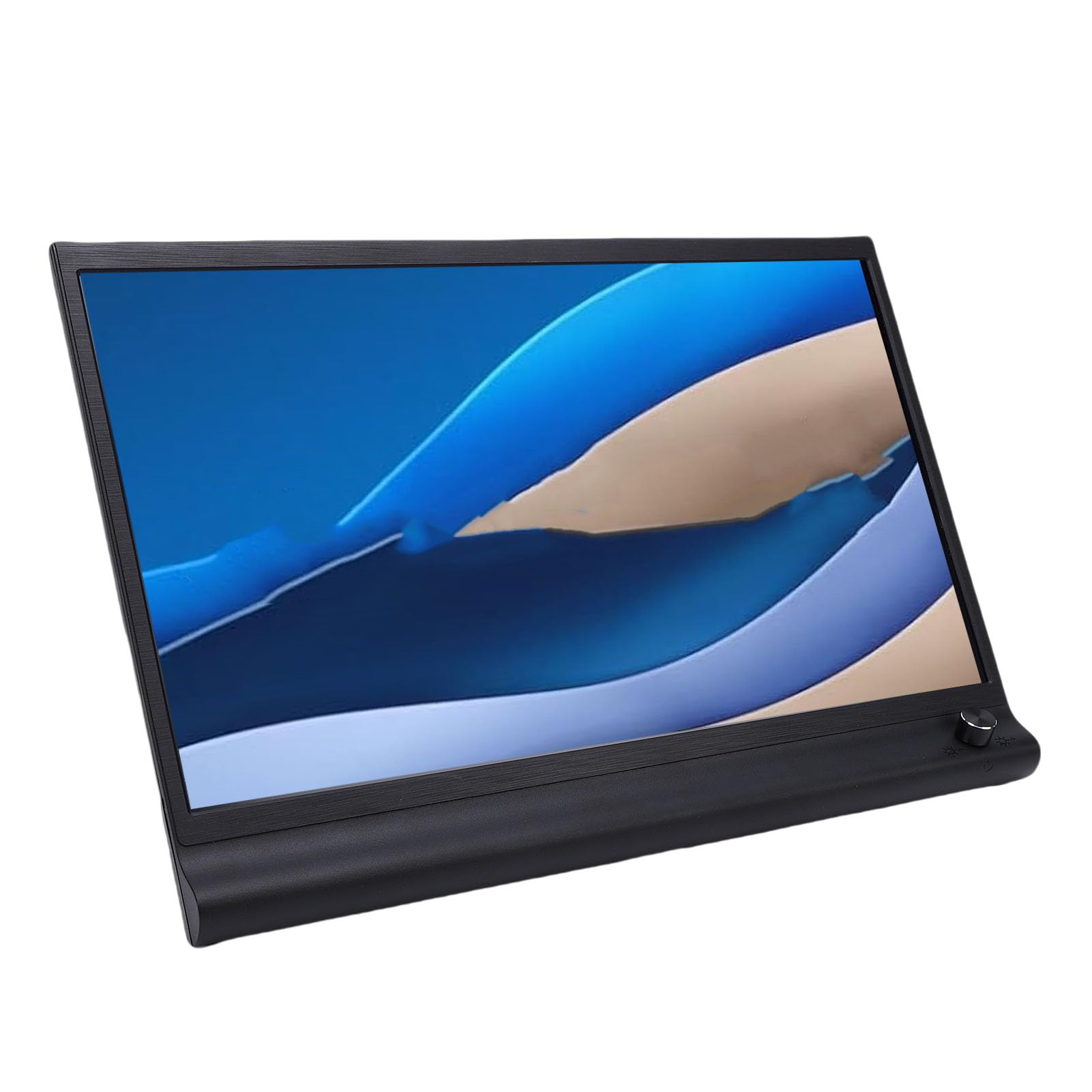 XUMIUZIY Przenośny Monitor, 15,6-calowy Monitor do Gier FHD 1080P USB C HDMI z Głośnikami i podstawą, funkcją Plug and Play, Zewnętrznym Wyświetlaczem IPS do Laptopa PC Telefon