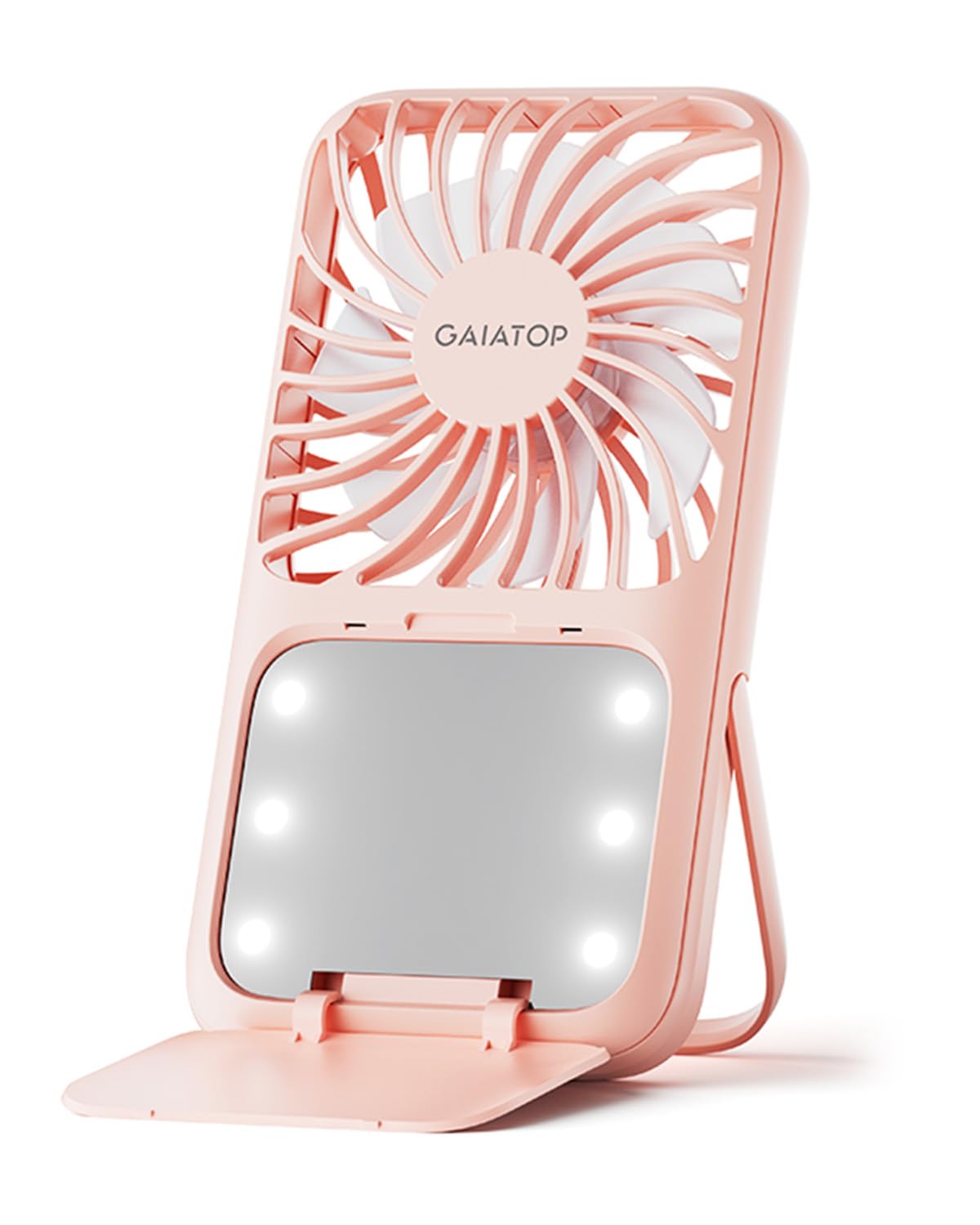 Gaiatop Mini Handheld Fan - 3 Speeds, 2000mAh USB Rechargeable Portable Fan with LED Lighted Makeup Mirror and Stand, Small Personal Fan Ideal for Outdoor Travel, Gifts for Women & Girls (B0D5YKT6NK) Amazon Price History, Amazon Price Tracker