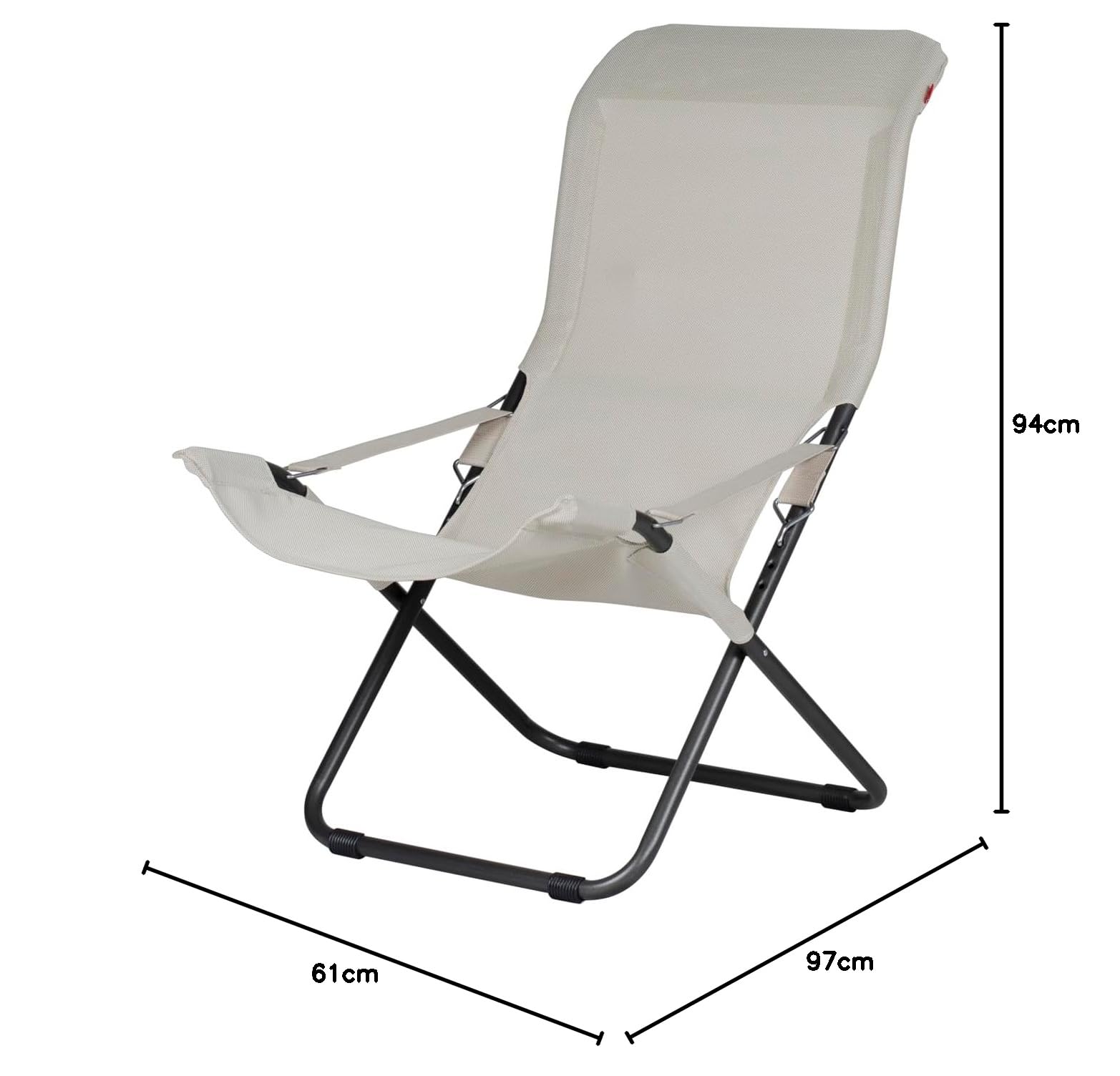 Poltrona Sdraio Fiesta Relax - Regolabile 3 Posizioni, Telaio Acciaio, Tela Texfil - Foto 8