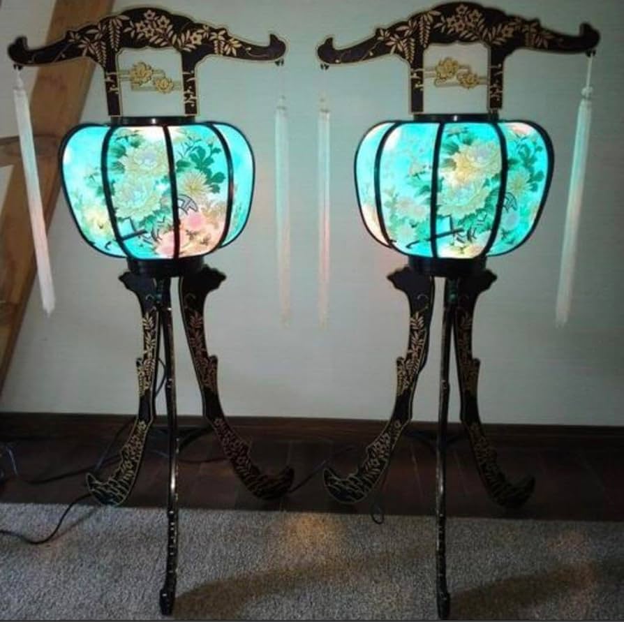 Amazon.co.jp: 提灯一対 蓮華 四十九日 仏具 燈籠 京仏 仏壇仏具