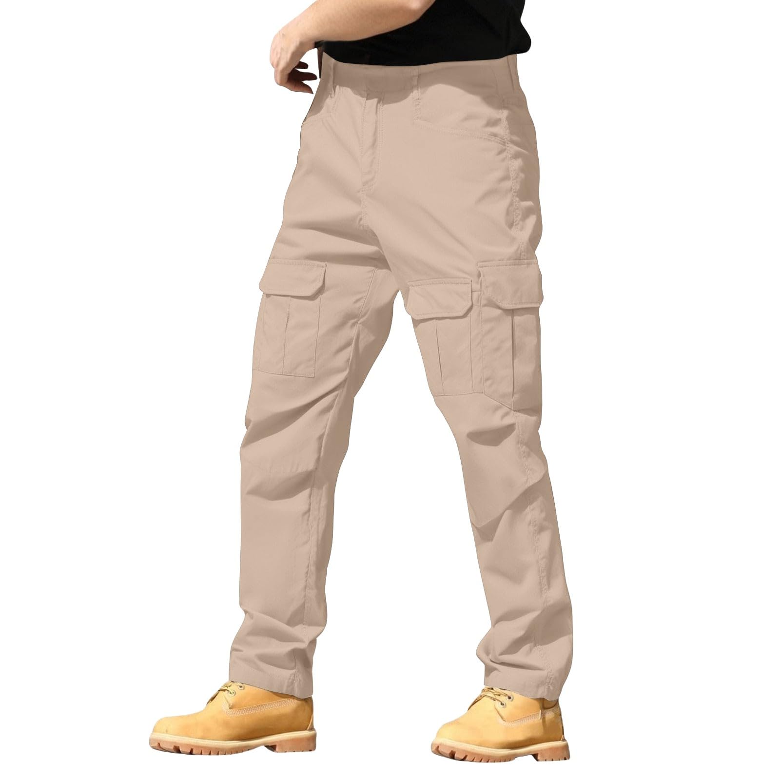 YRxUIAI Pantalon tactique pour homme Pantalon de jogging jambe droite Pantalon de randonnée Imperméable Léger Combat Cargo Pantalon de travail