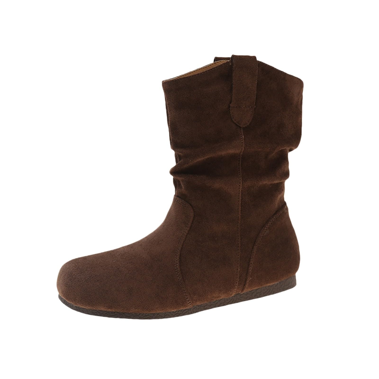 Stivali da cowboy, da donna, in pelle scamosciata, da motociclista, da donna, per autunno e inverno, da cowboy