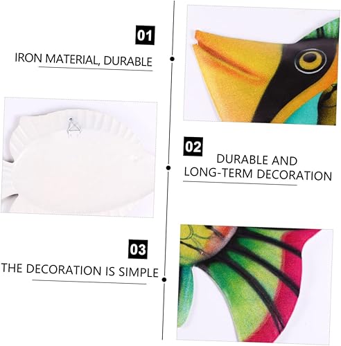 Miniatura 2 de GANAZONO Jardín de hierro forjado peces colgante de pared de metal pez vela arte de pared colgante de peces decoración de peces escultura de pared